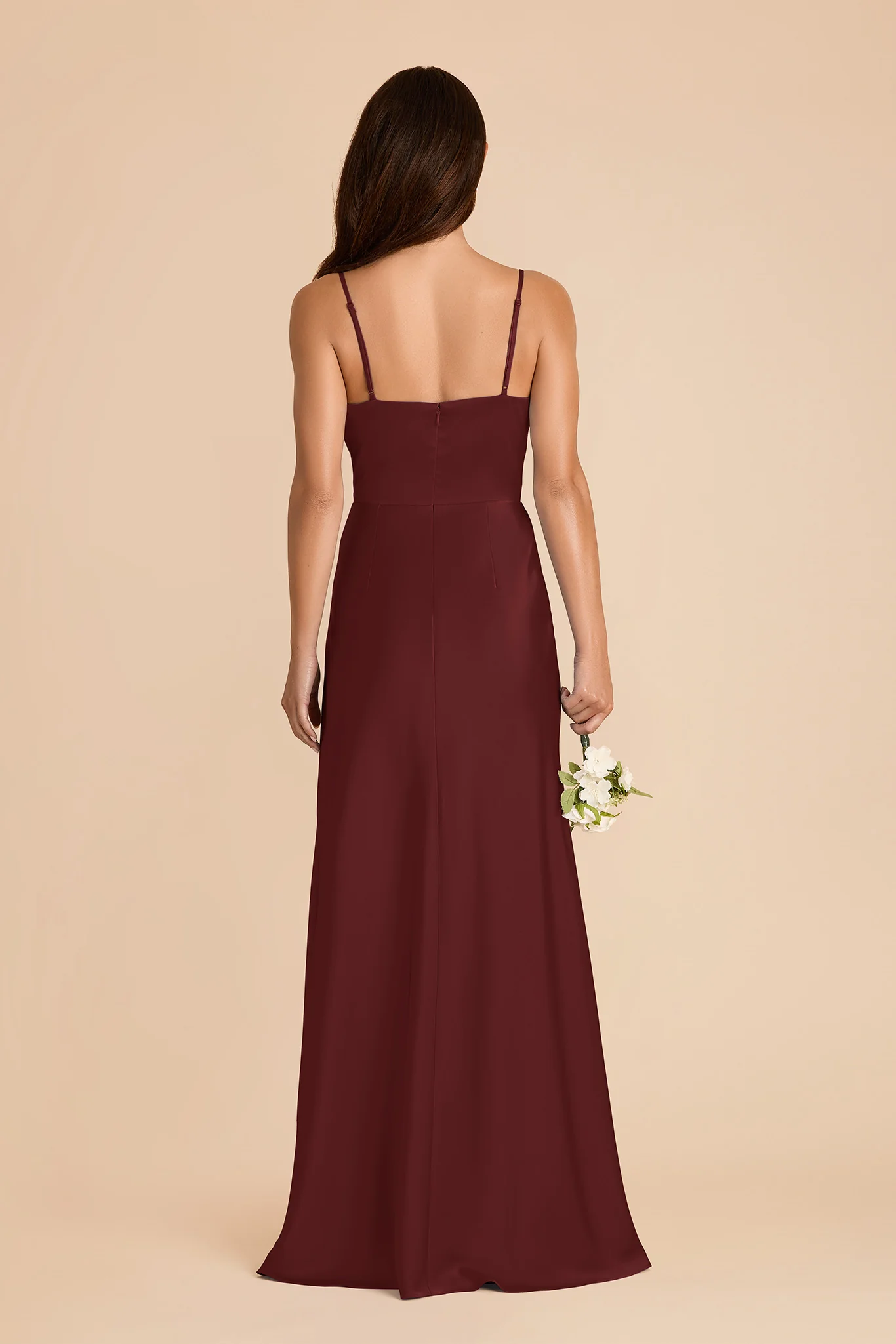 Theresa Matte Satin Dress - Cabernet - Image 5