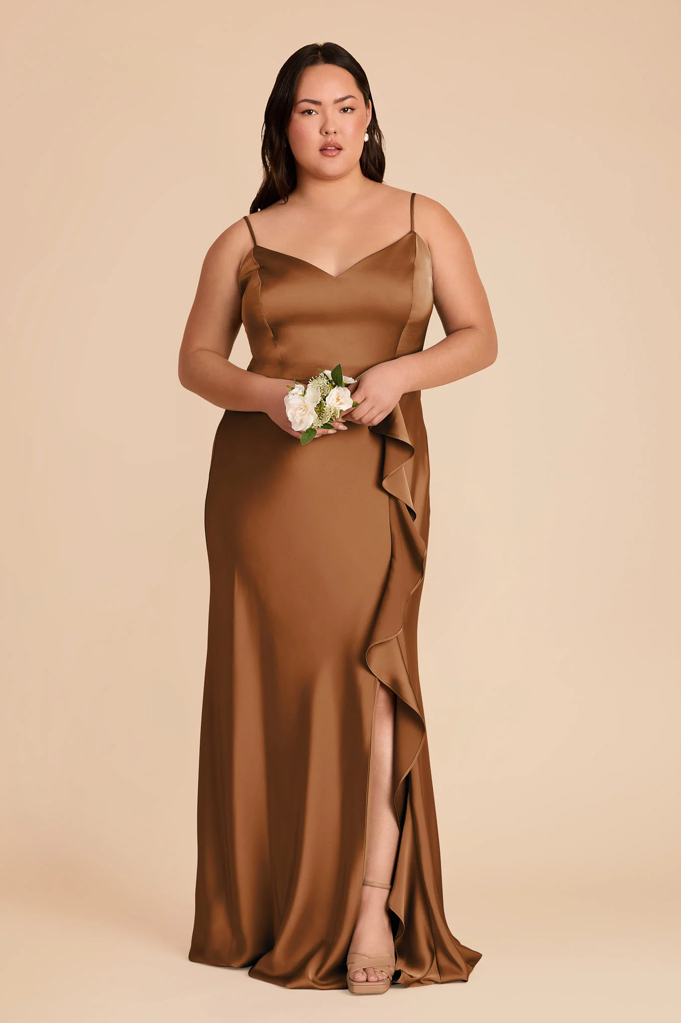 Theresa Matte Satin Dress - Copper - Image 6