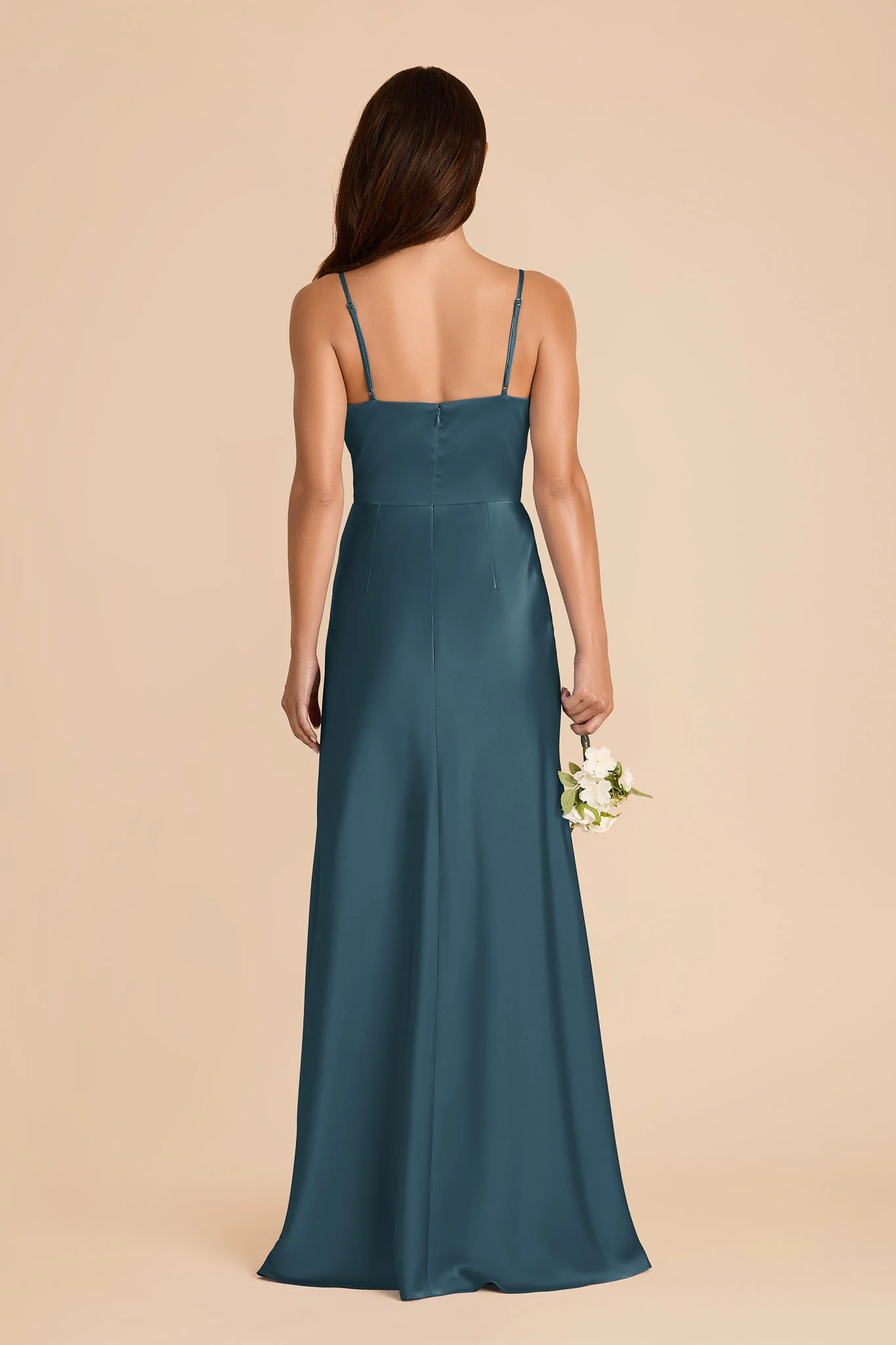 Theresa Matte Satin Dress - Dark Teal - Image 5