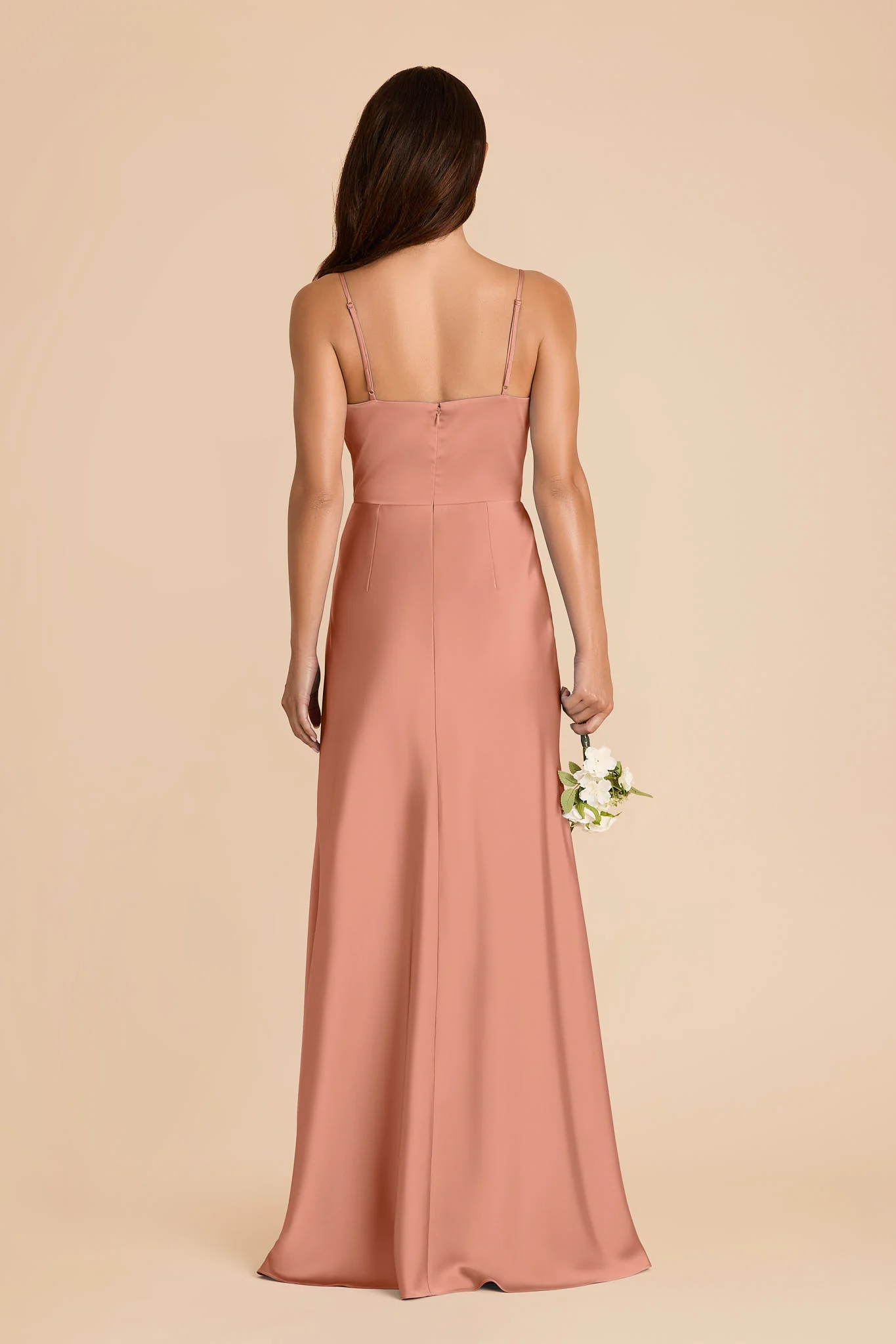Theresa Matte Satin Dress - Desert Rose - Image 5