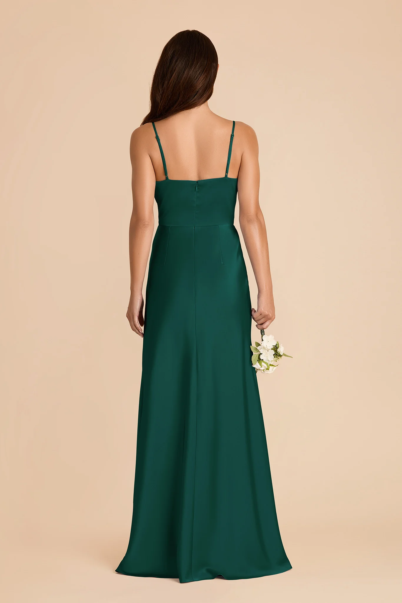 Theresa Matte Satin Dress - Emerald - Image 5