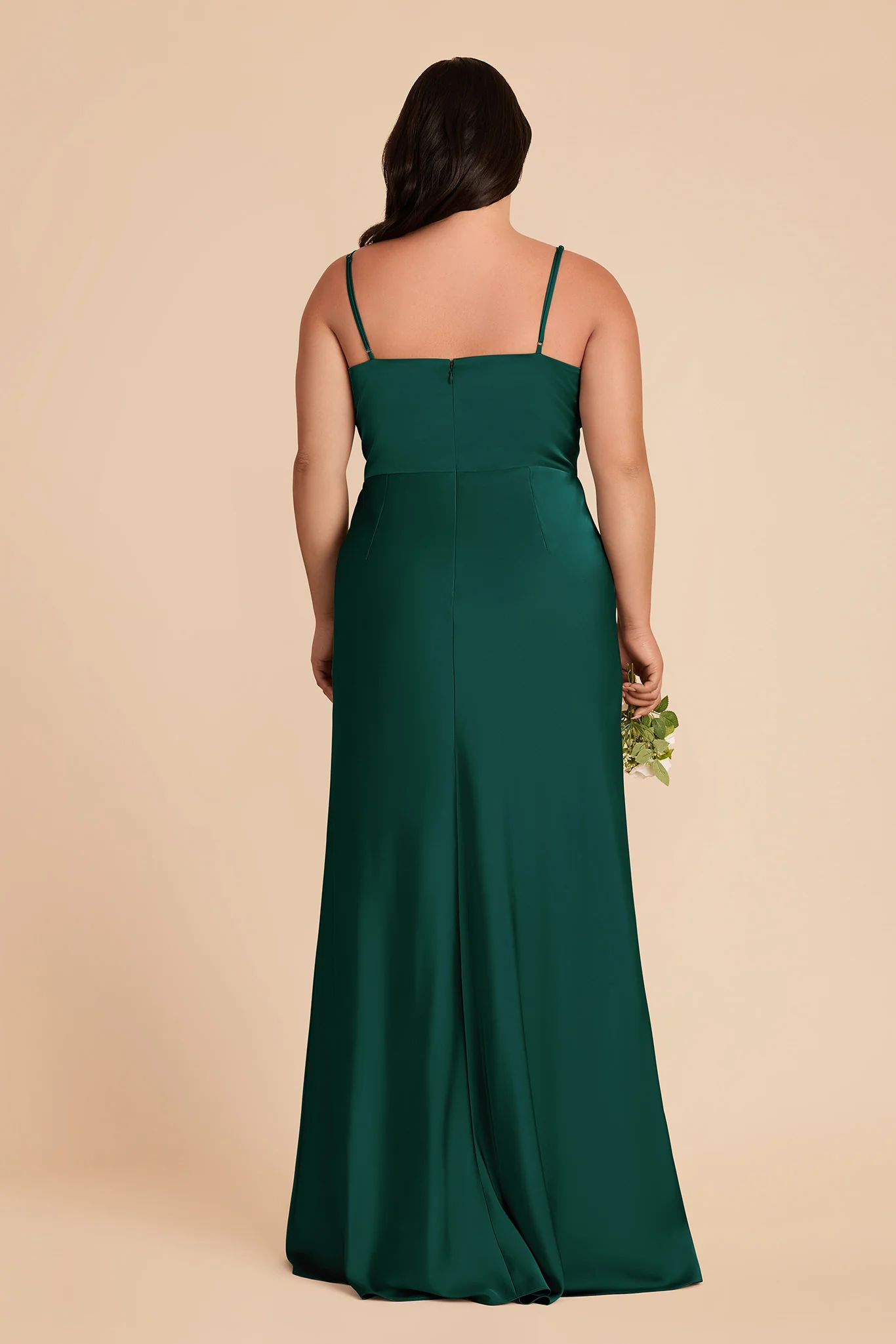Theresa Matte Satin Dress - Emerald - Image 8