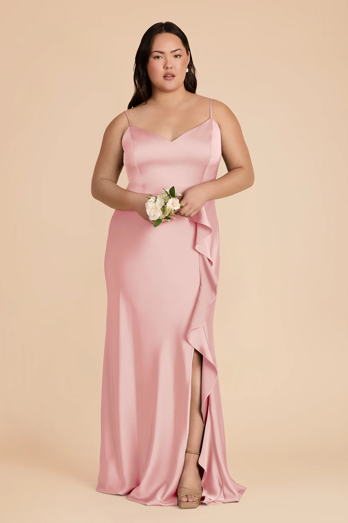 Theresa Matte Satin Dress - Fondant Pink - Image 6