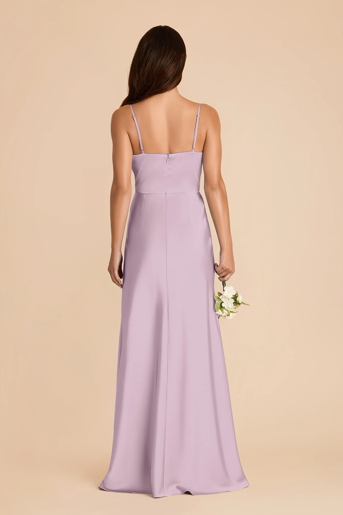 Theresa Matte Satin Dress - Lavender - Image 5
