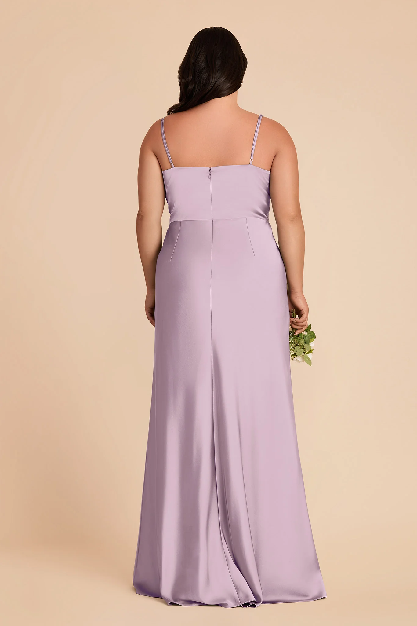 Theresa Matte Satin Dress - Lavender - Image 8