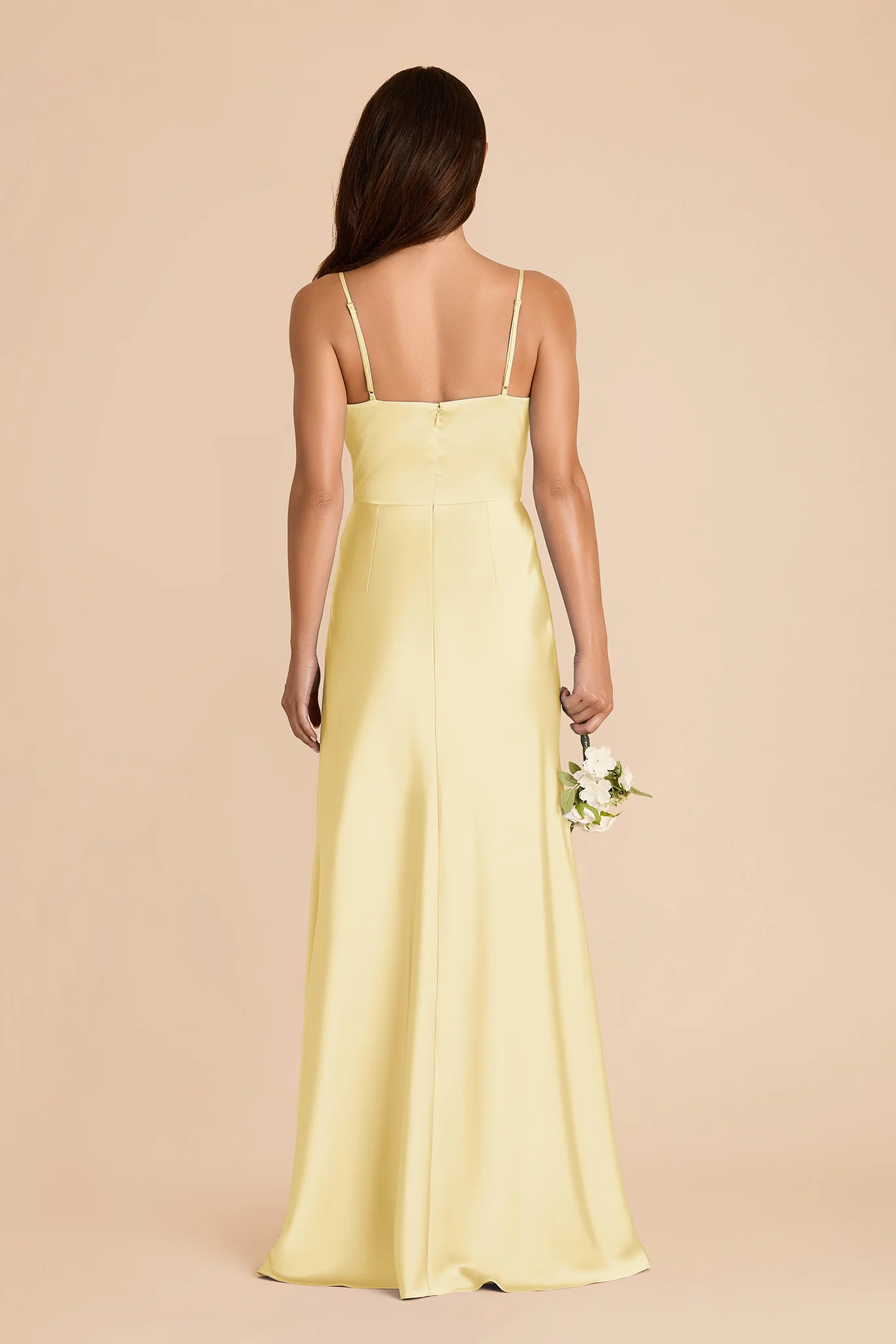 Theresa Matte Satin Dress - Lemon Sorbet - Image 5