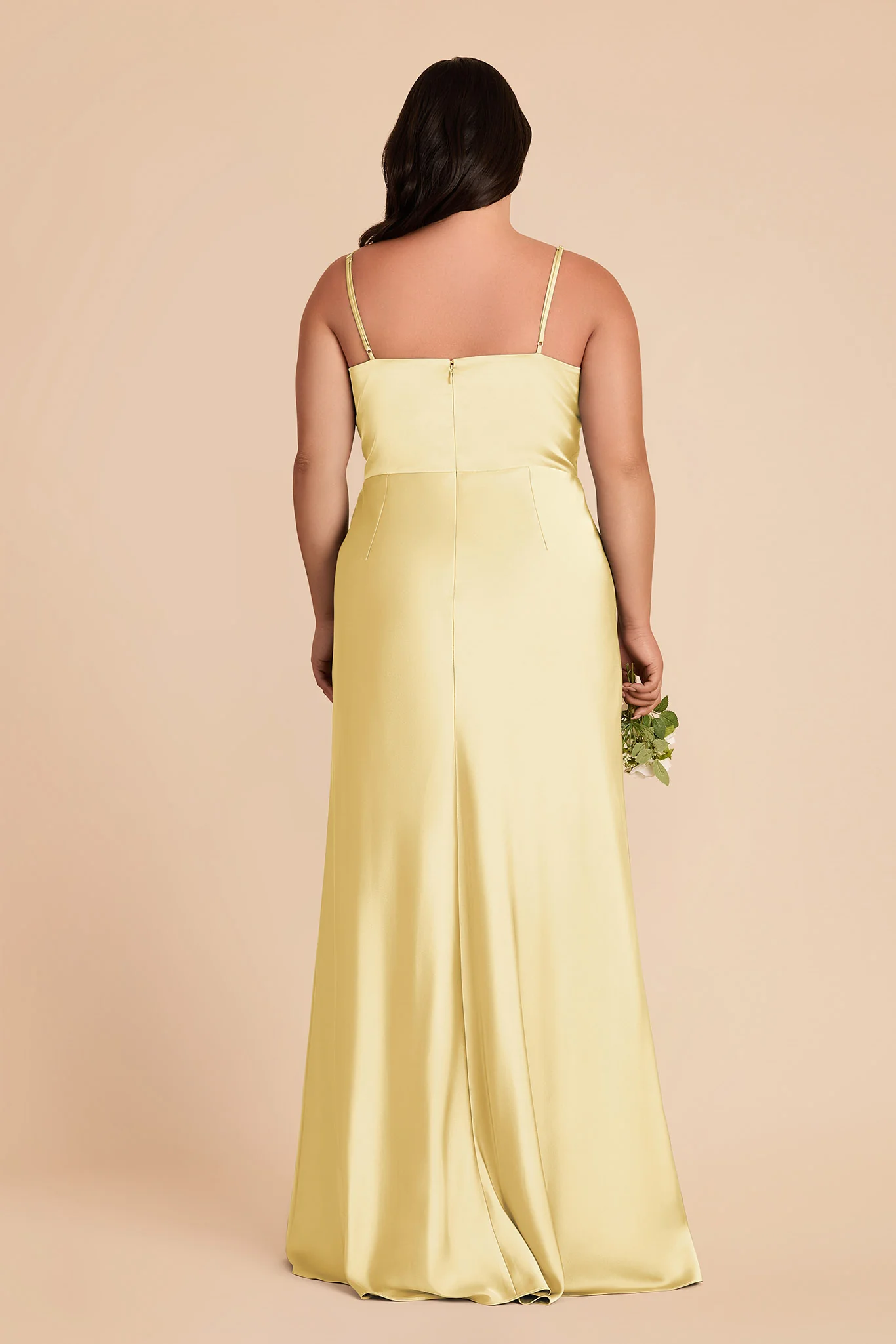 Theresa Matte Satin Dress - Lemon Sorbet - Image 8
