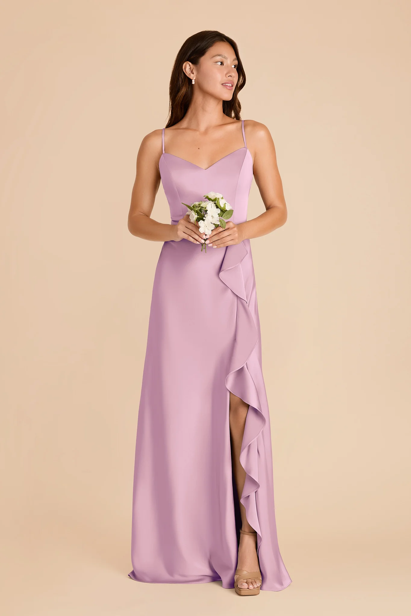 Theresa Matte Satin Dress - Orchid - Image 3