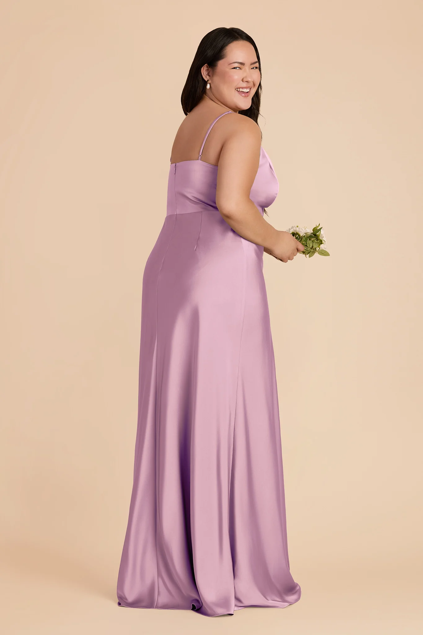 Theresa Matte Satin Dress - Orchid - Image 7