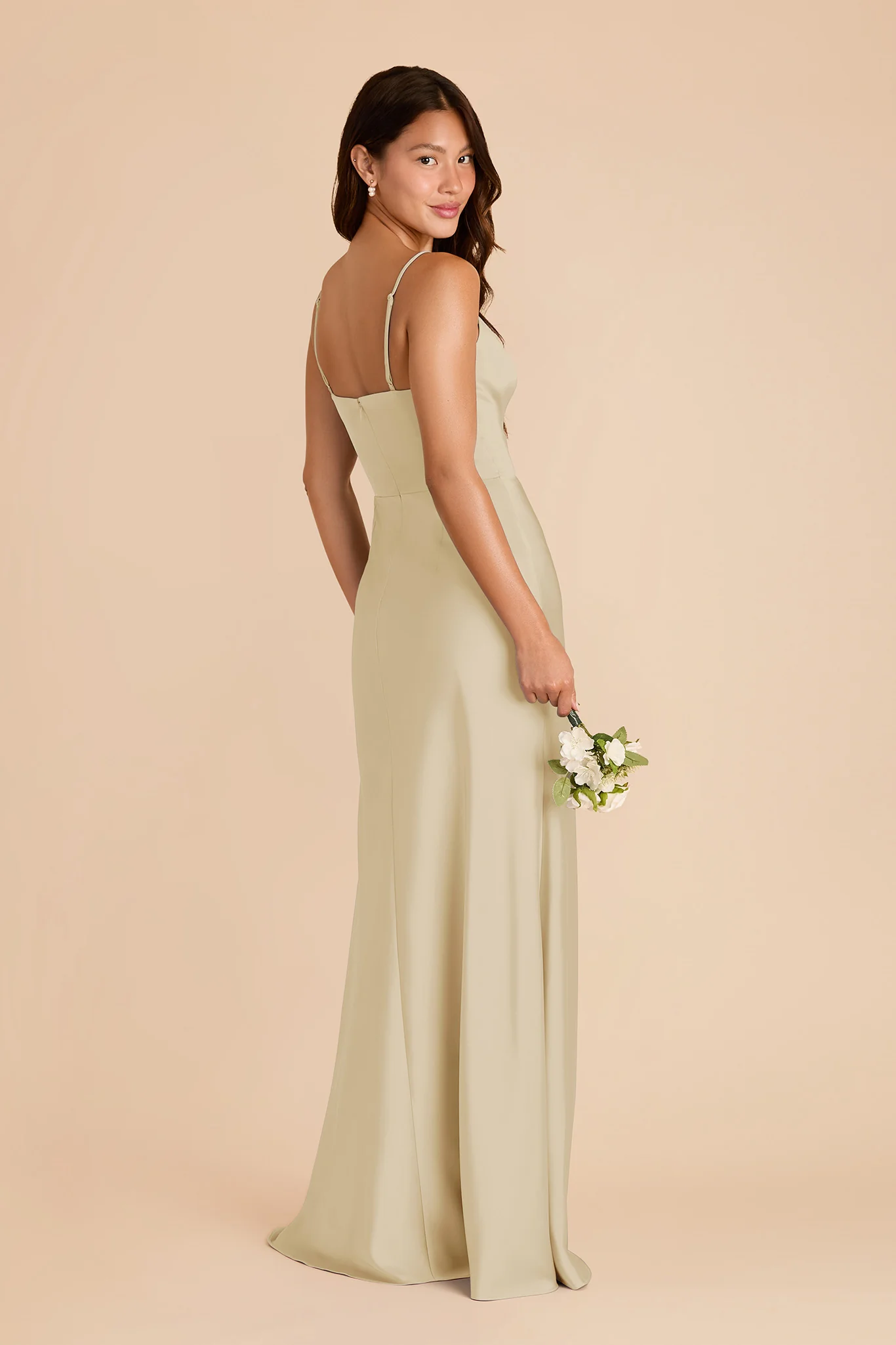 Theresa Matte Satin Dress - Prosecco - Image 4