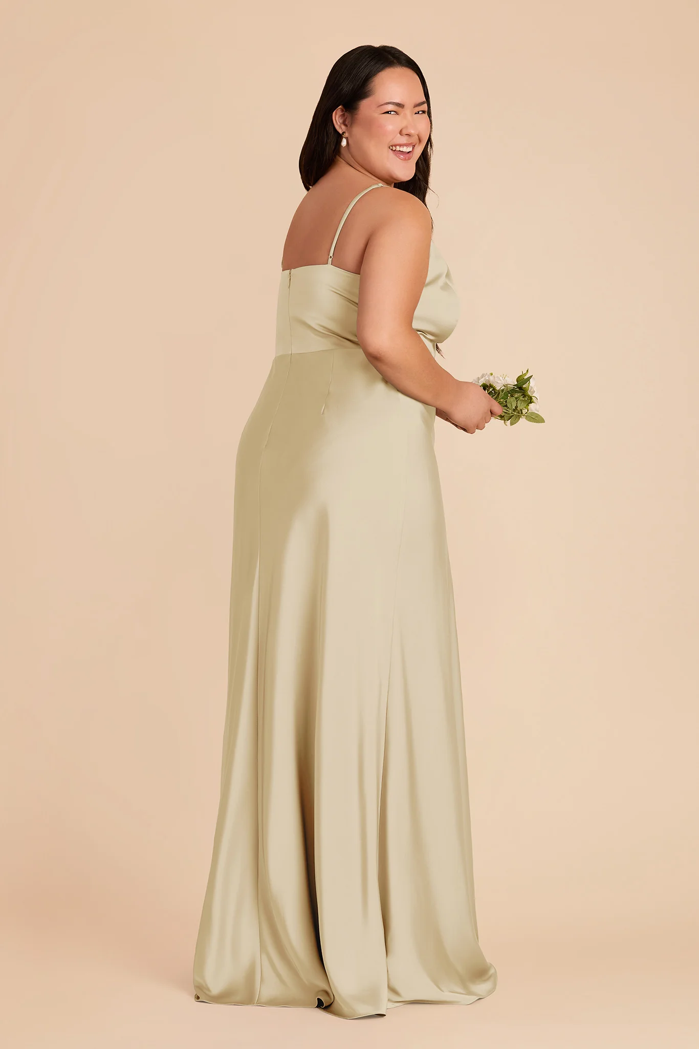 Theresa Matte Satin Dress - Prosecco - Image 7