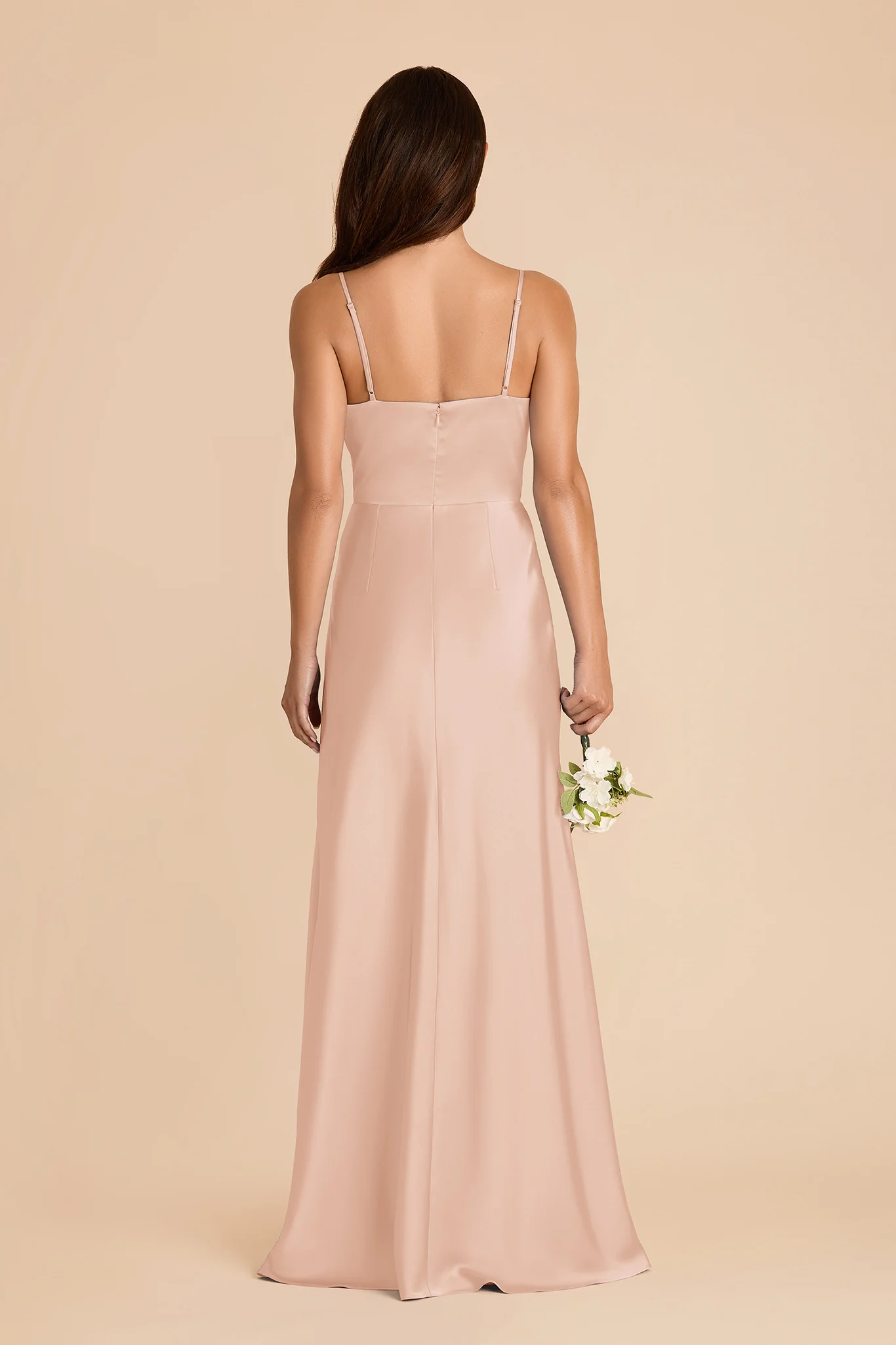 Theresa Matte Satin Dress - Rose Gold - Image 5