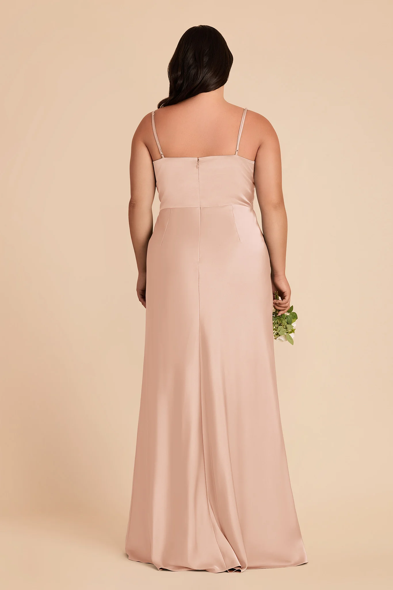 Theresa Matte Satin Dress - Rose Gold - Image 8