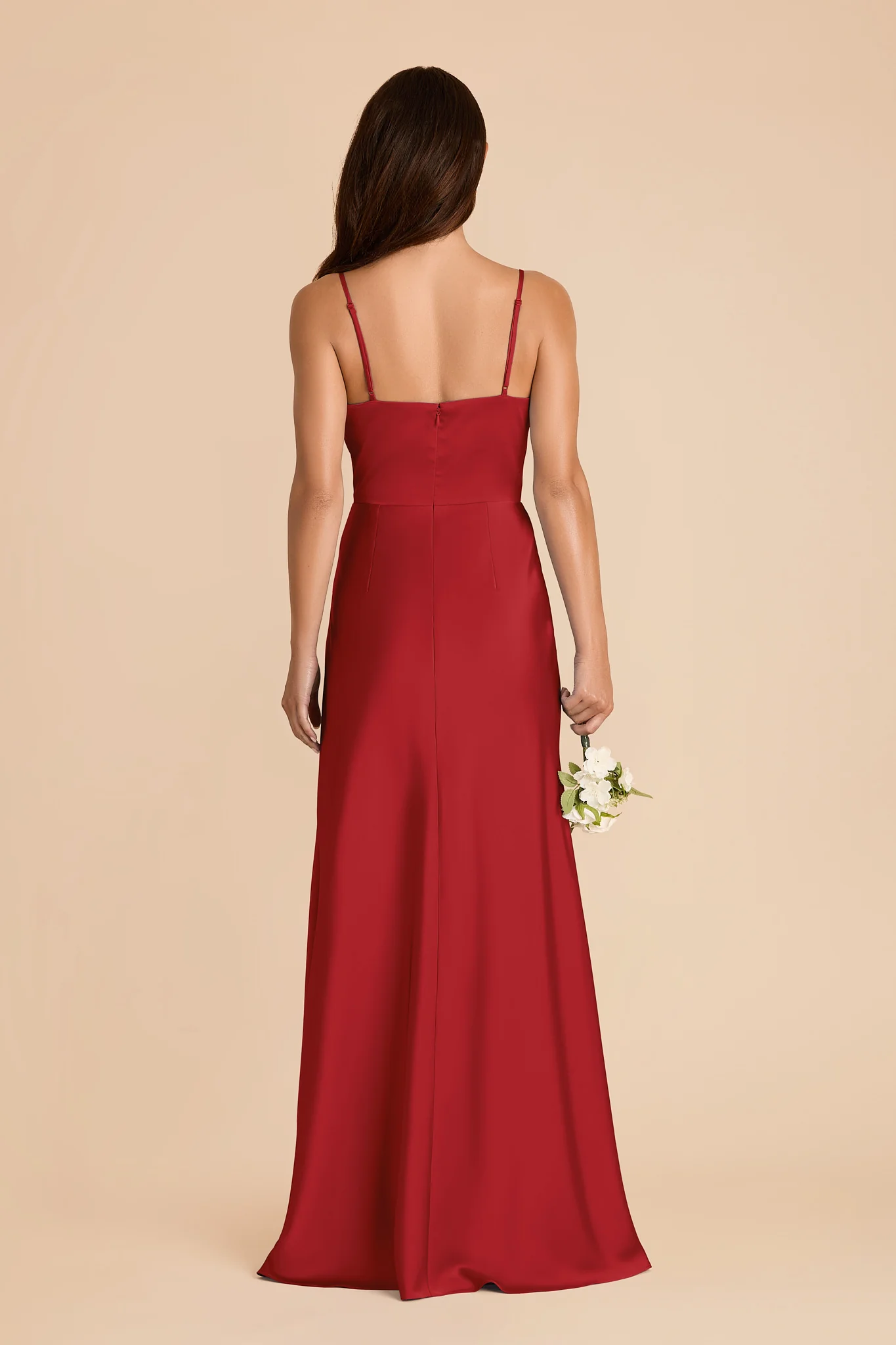 Theresa Matte Satin Dress - Ruby Red - Image 5