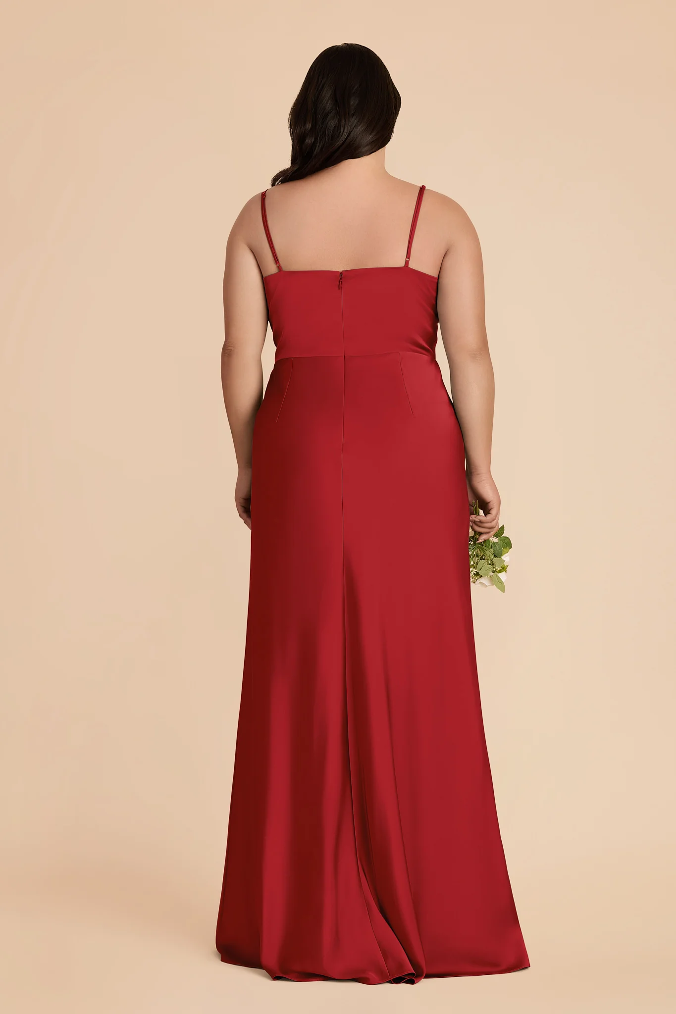 Theresa Matte Satin Dress - Ruby Red - Image 8
