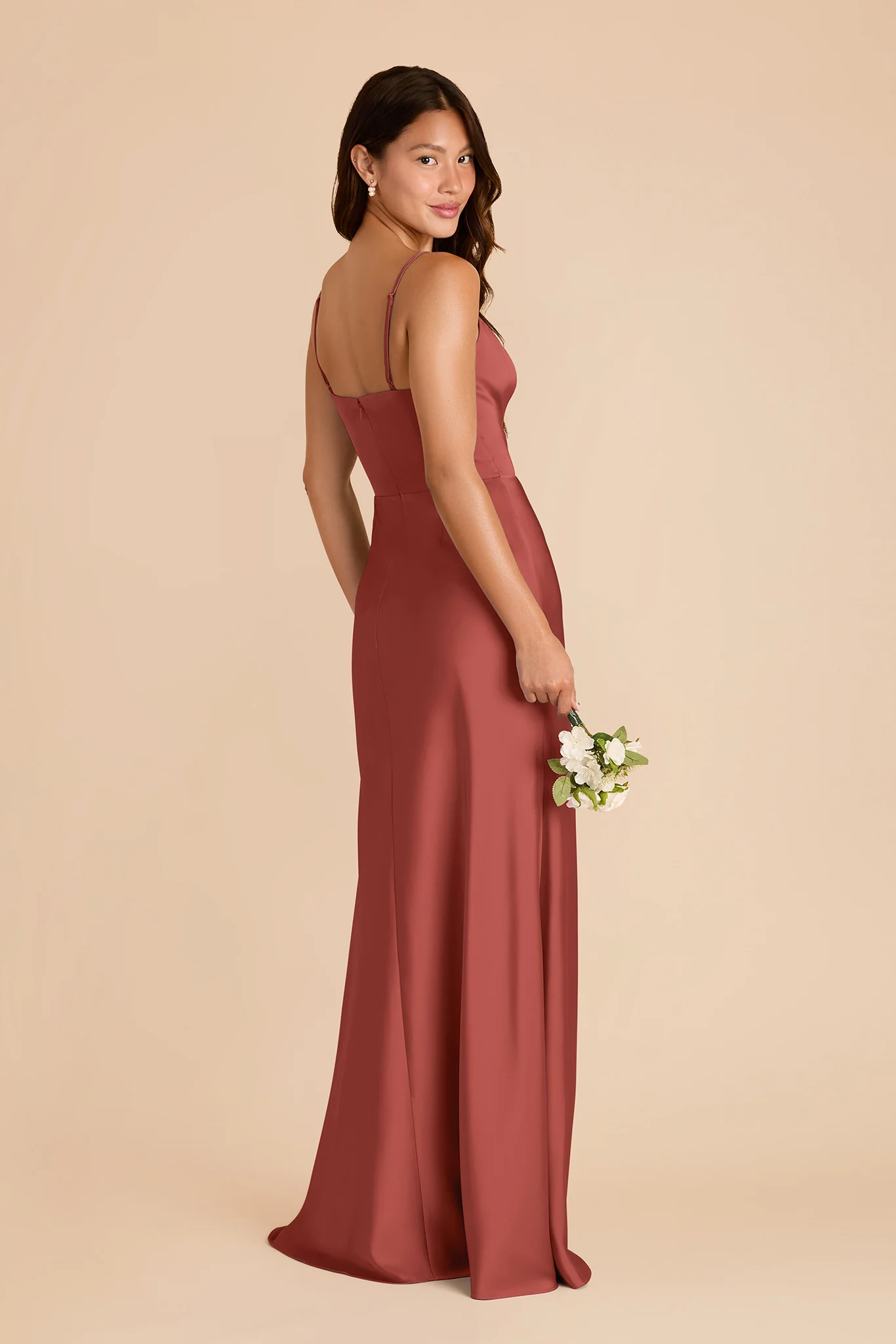 Theresa Matte Satin Dress - Spice - Image 4