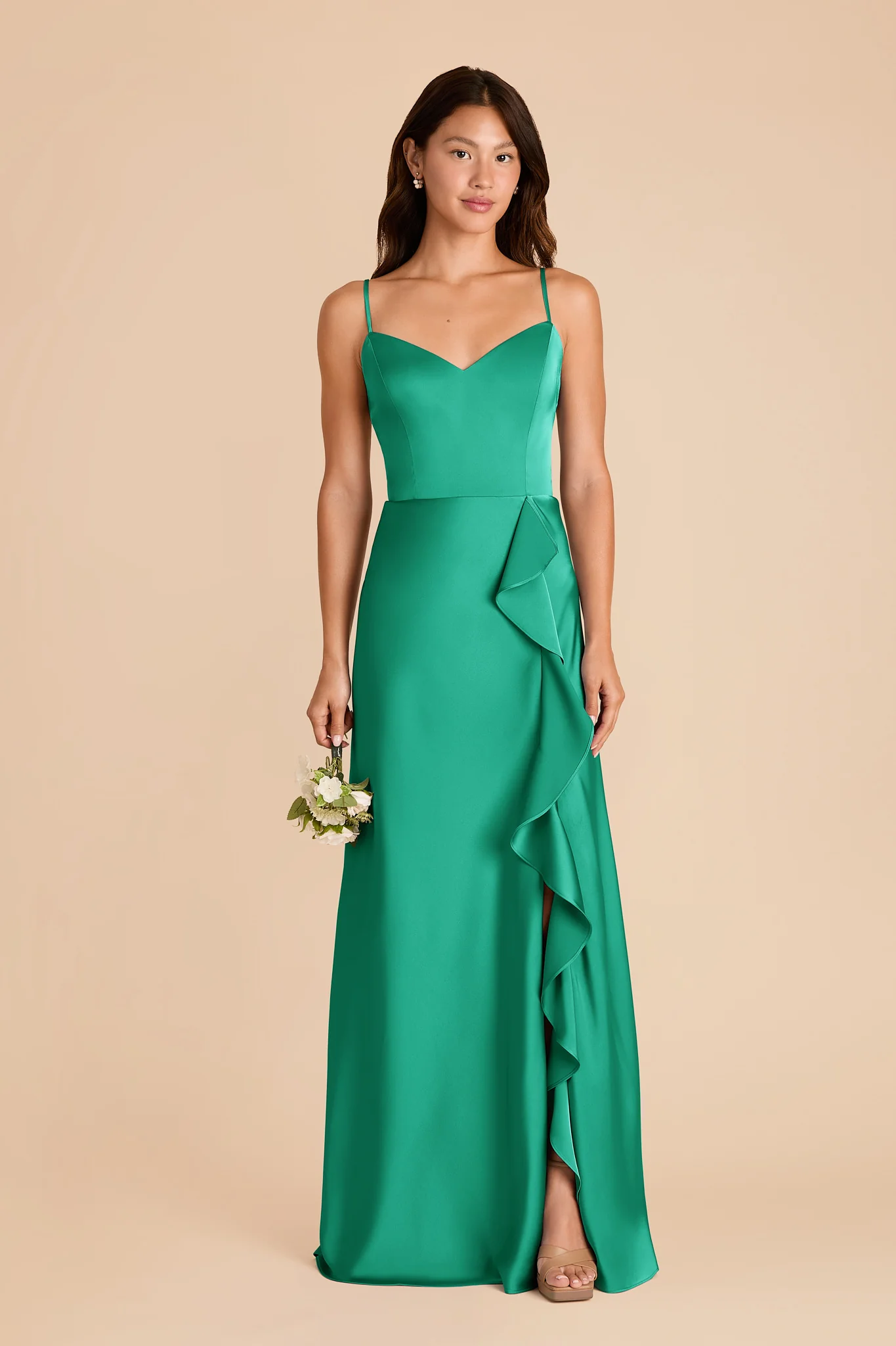 Theresa Matte Satin Dress - Turquoise