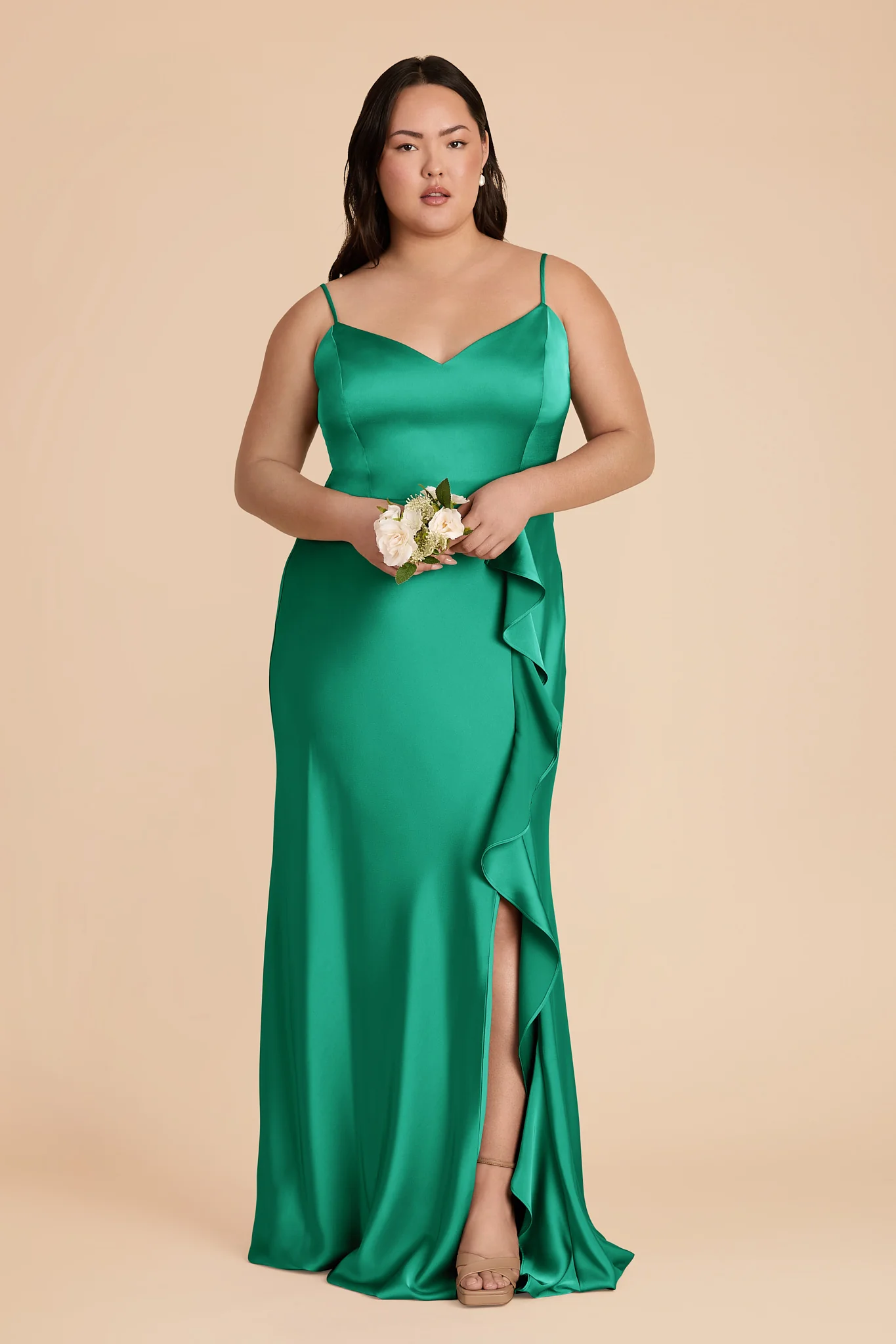 Theresa Matte Satin Dress - Turquoise - Image 6