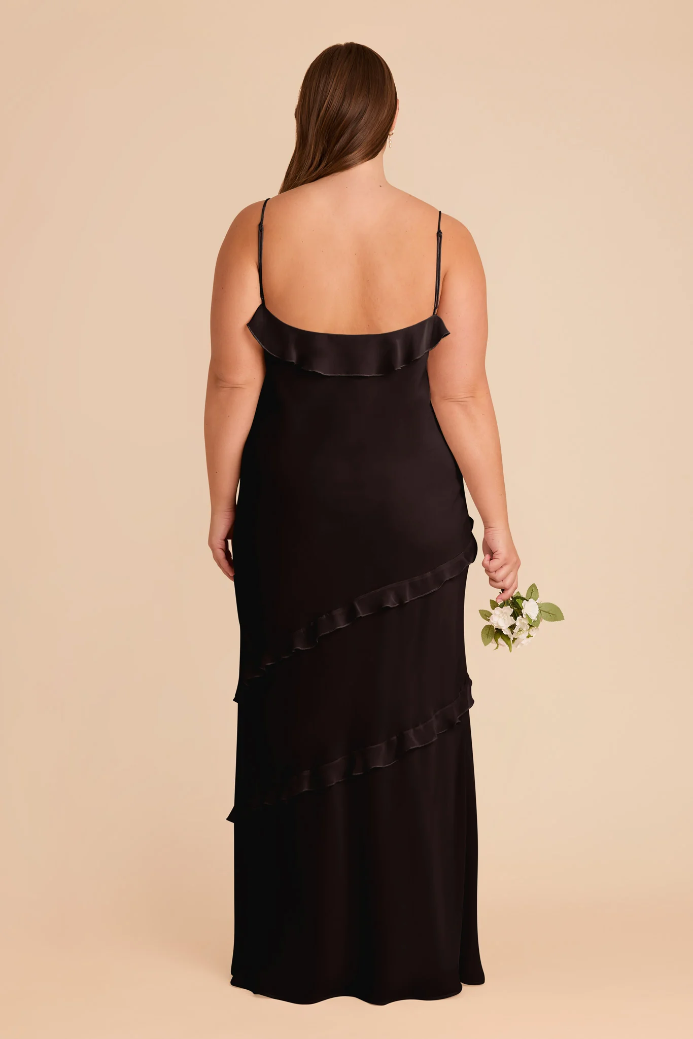 Valentina Chiffon Dress - Black - Image 8