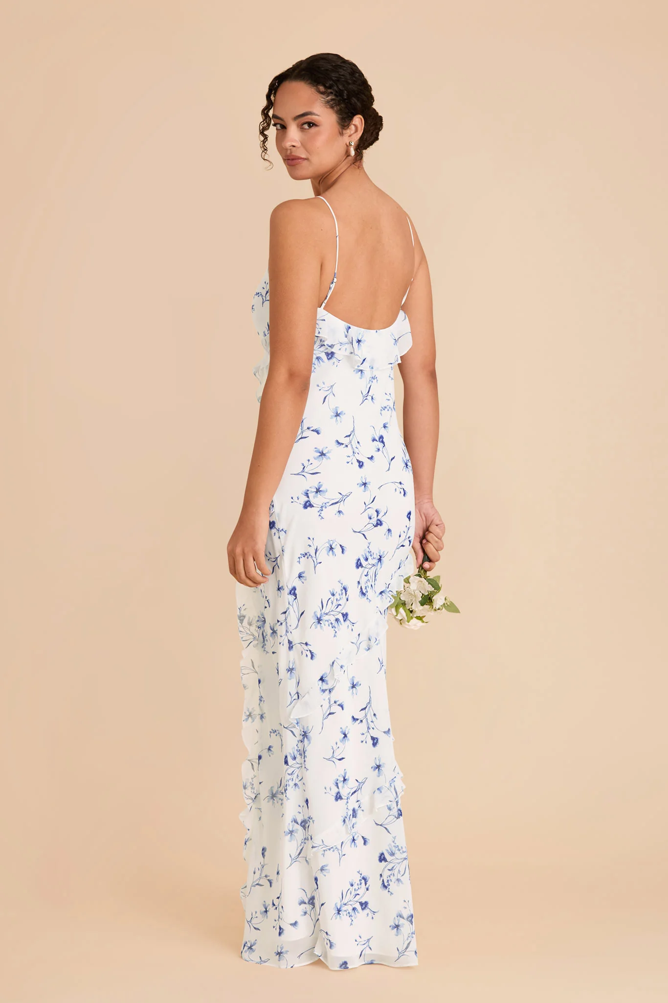 Valentina Chiffon Dress - Blue Le Fleur - Image 3