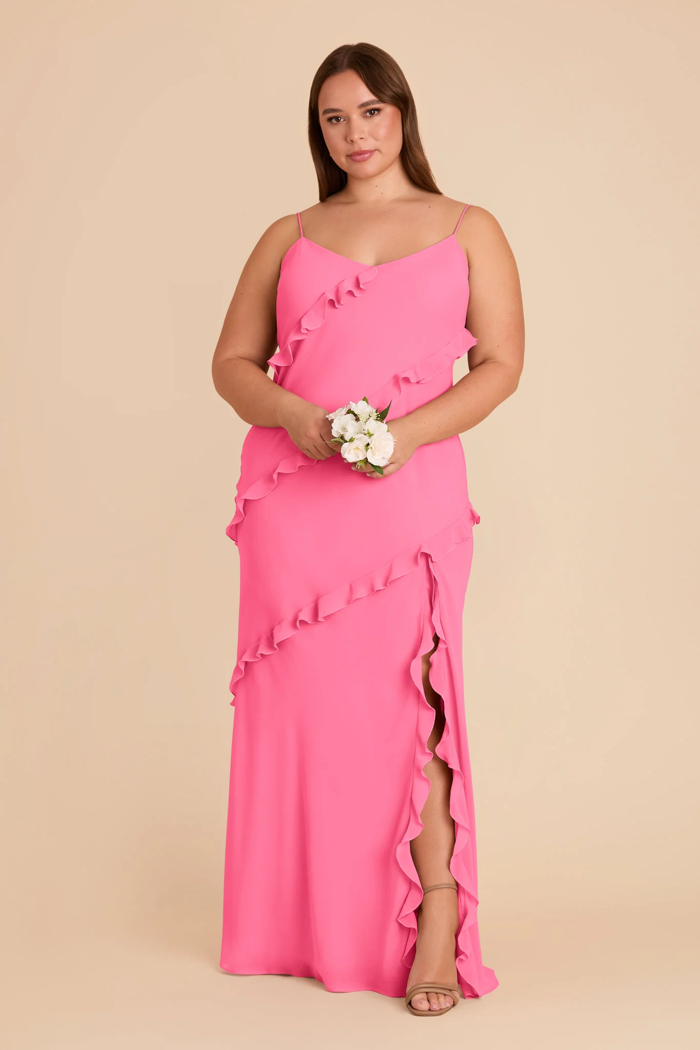 Valentina Chiffon Dress - Bon Bon Pink - Image 6