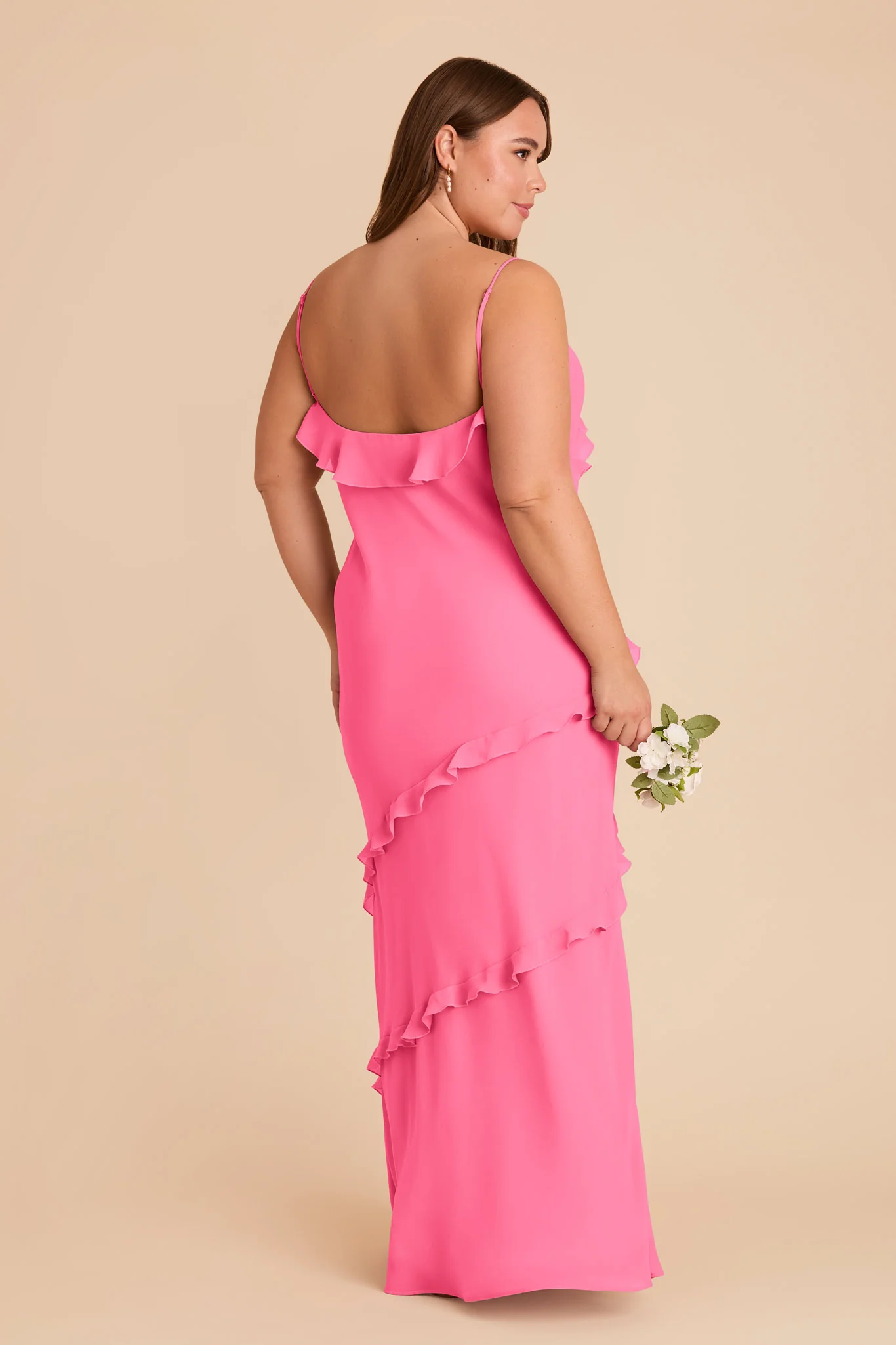 Valentina Chiffon Dress - Bon Bon Pink - Image 8