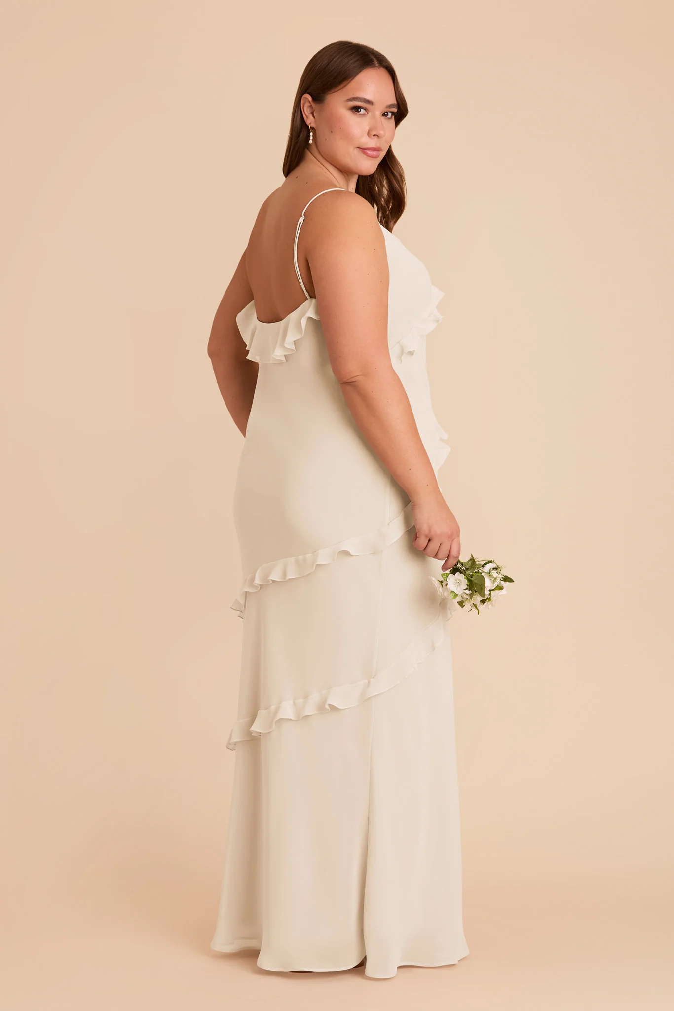 Valentina Chiffon Dress - Champagne - Image 7