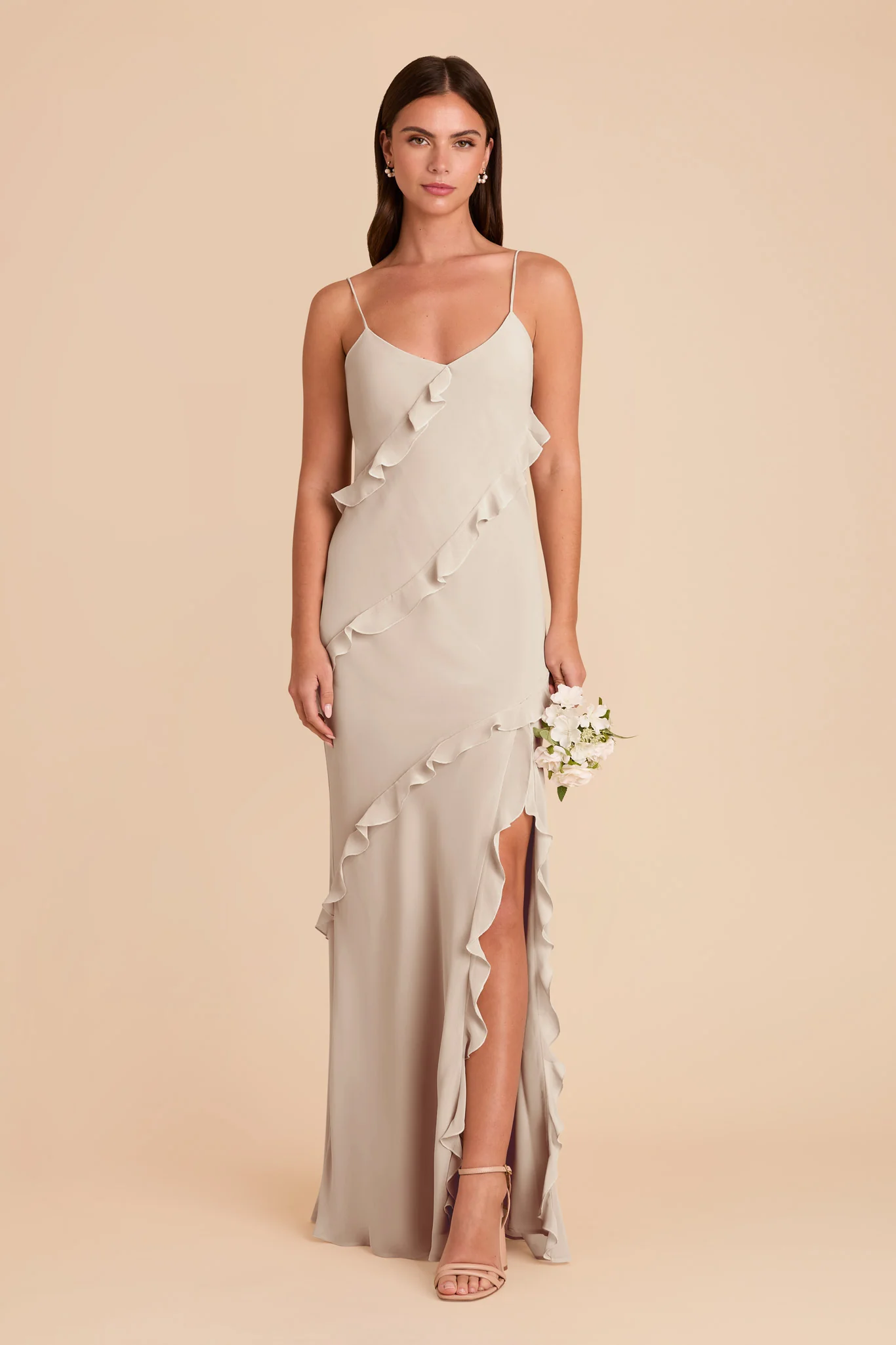 Valentina Chiffon Dress - Classic Champagne