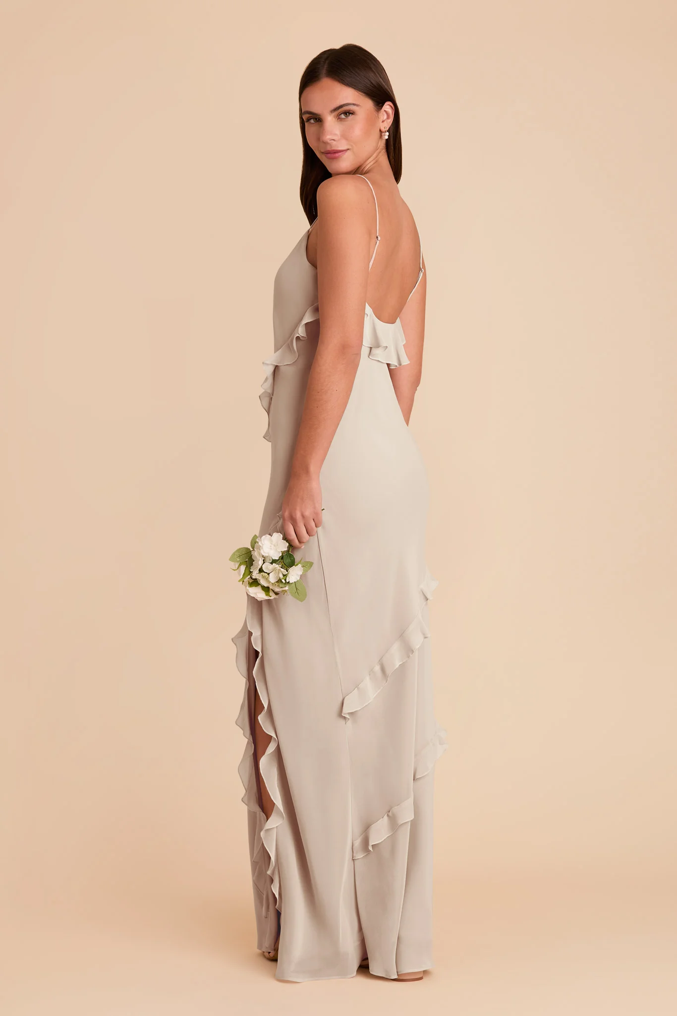 Valentina Chiffon Dress - Classic Champagne - Image 5