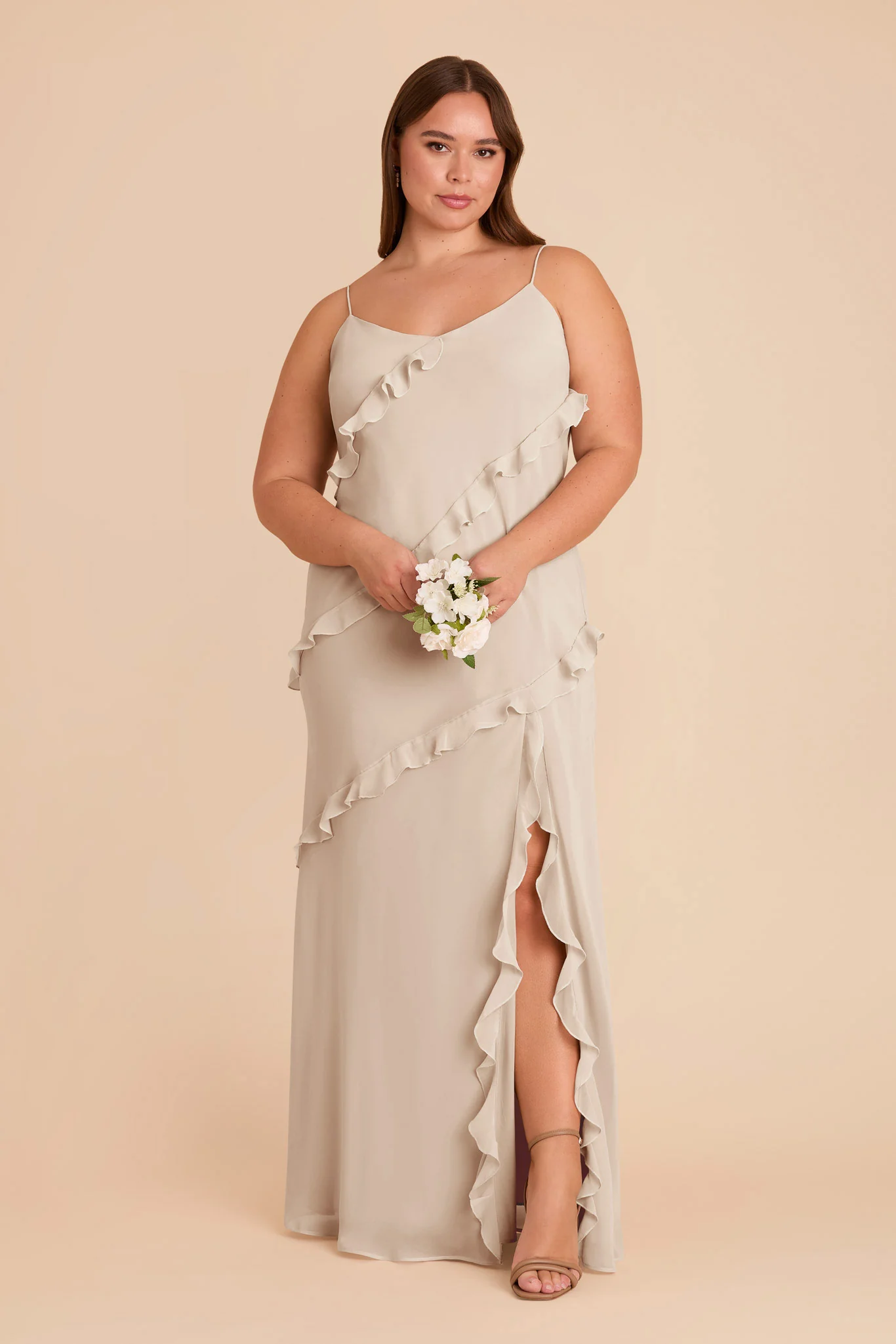 Valentina Chiffon Dress - Classic Champagne - Image 6