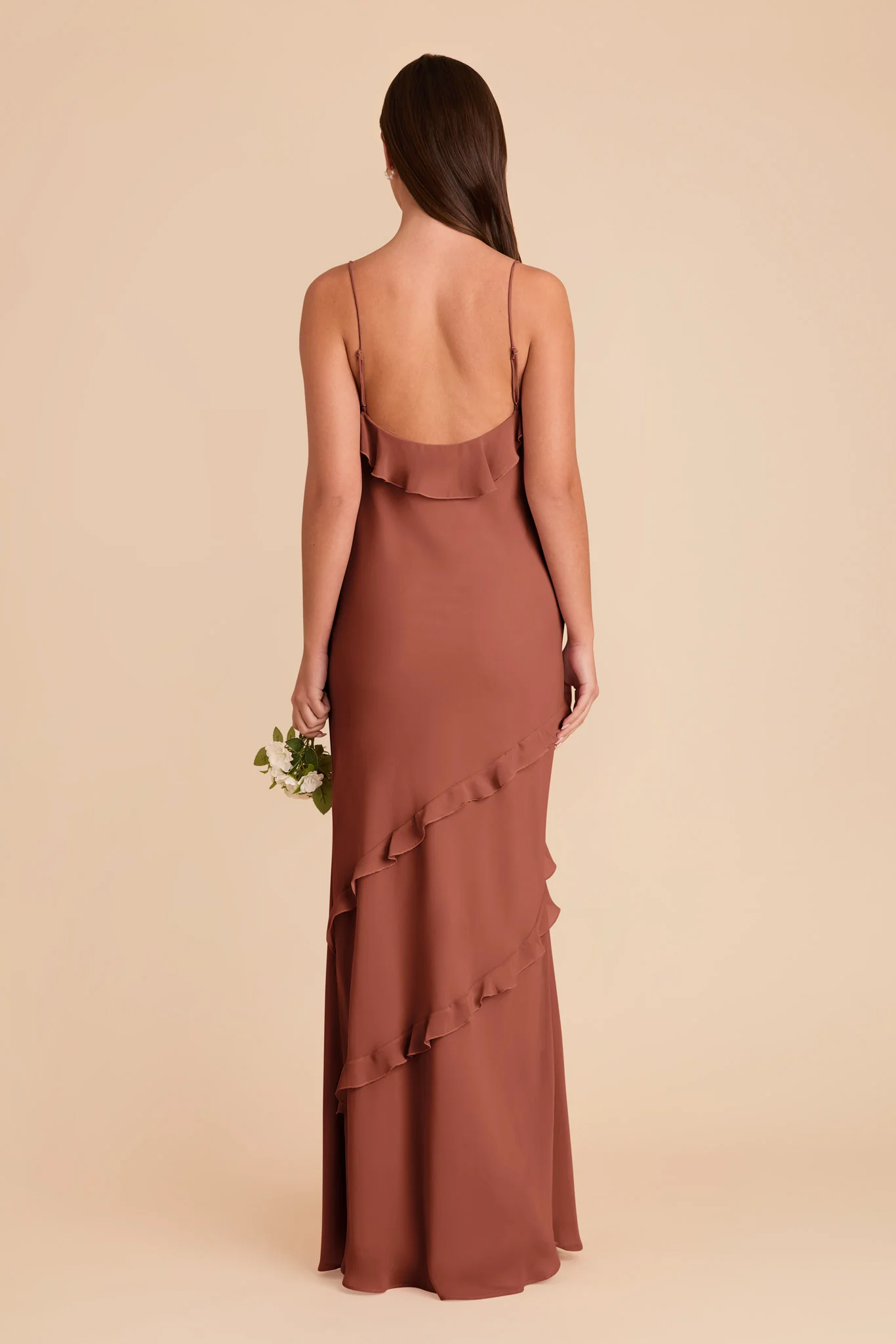 Valentina Chiffon Dress - Desert Rose - Image 5