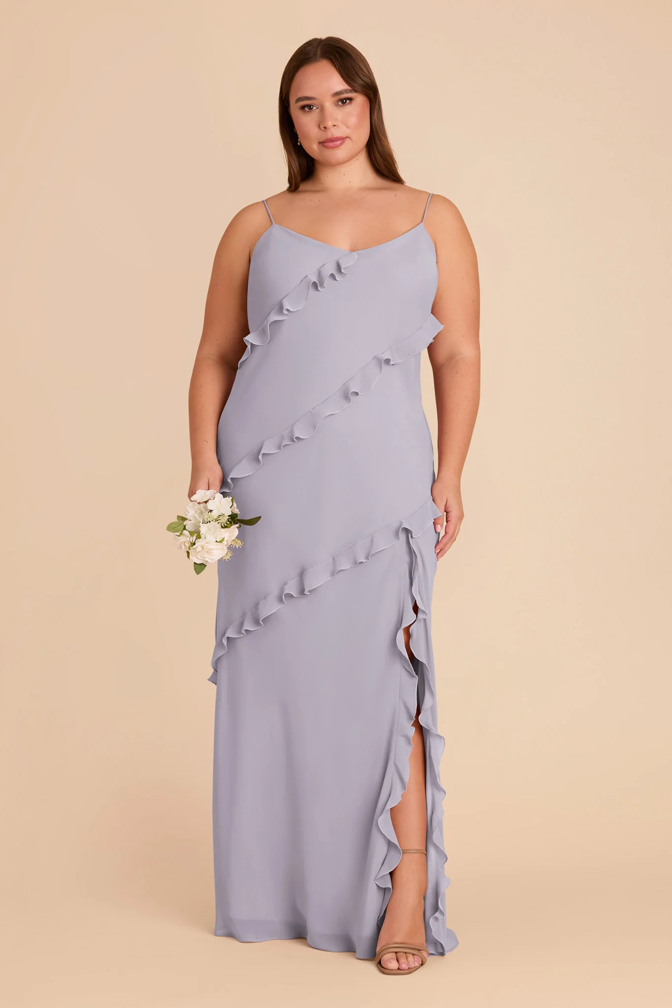 Valentina Chiffon Dress - Dusty Lilac - Image 2