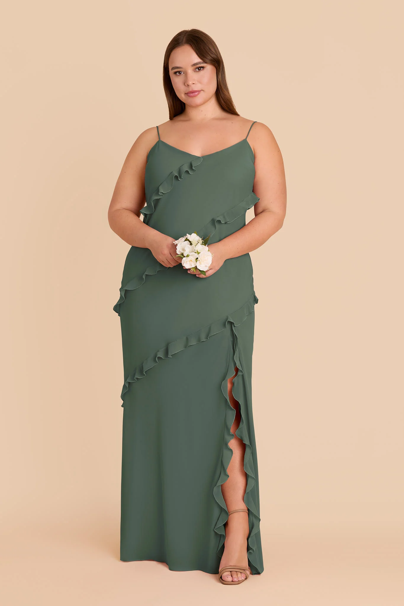 Valentina Chiffon Dress - Eucalyptus - Image 2