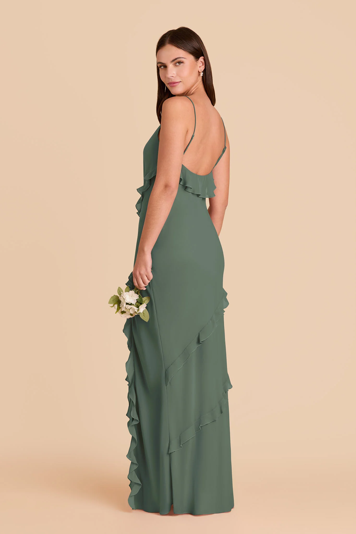 Valentina Chiffon Dress - Eucalyptus - Image 4