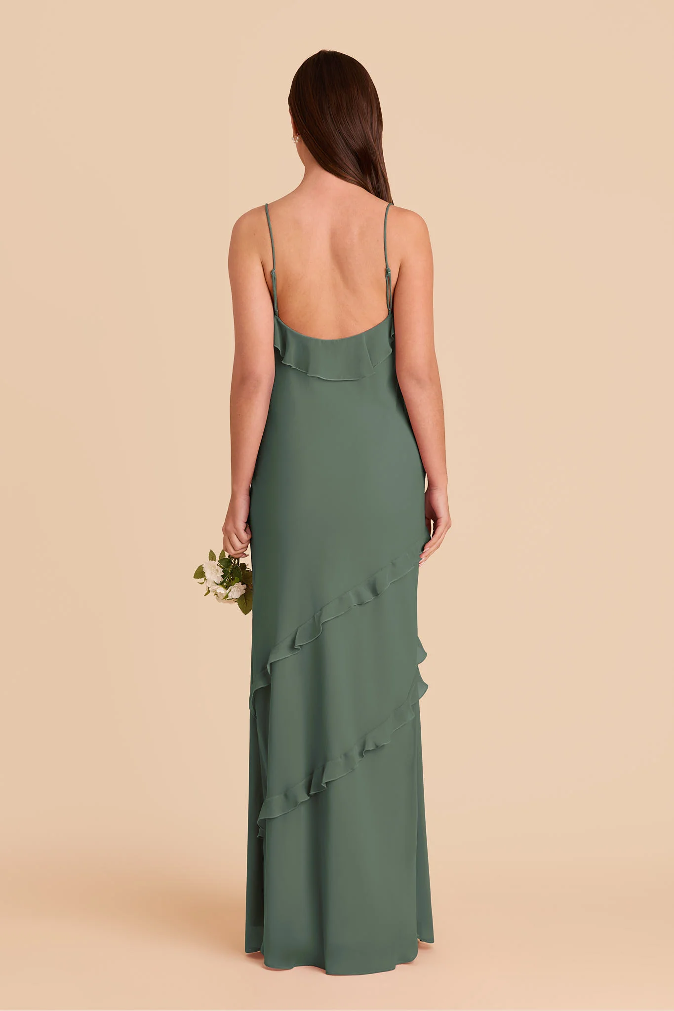 Valentina Chiffon Dress - Eucalyptus - Image 5