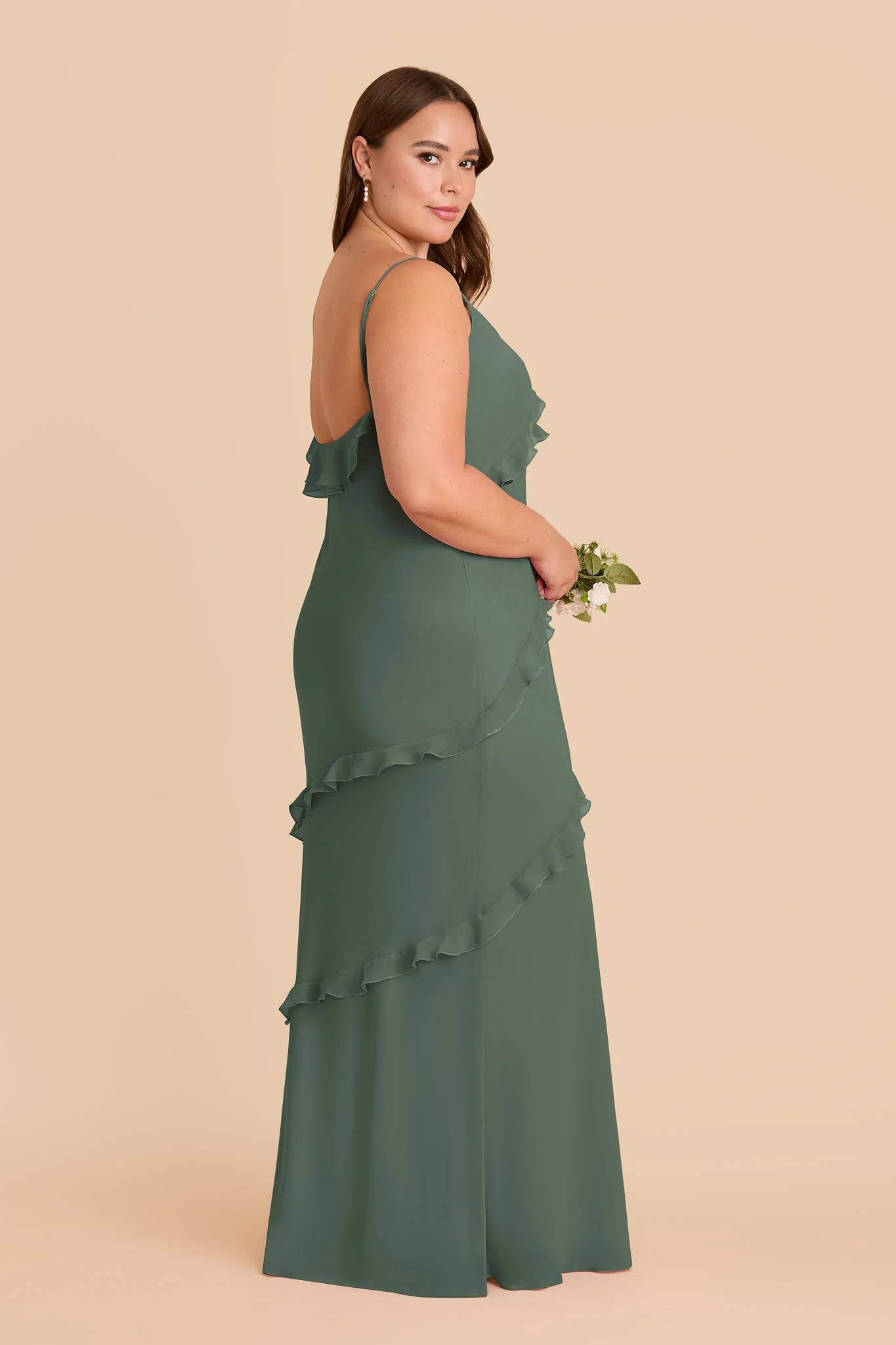 Valentina Chiffon Dress - Eucalyptus - Image 6