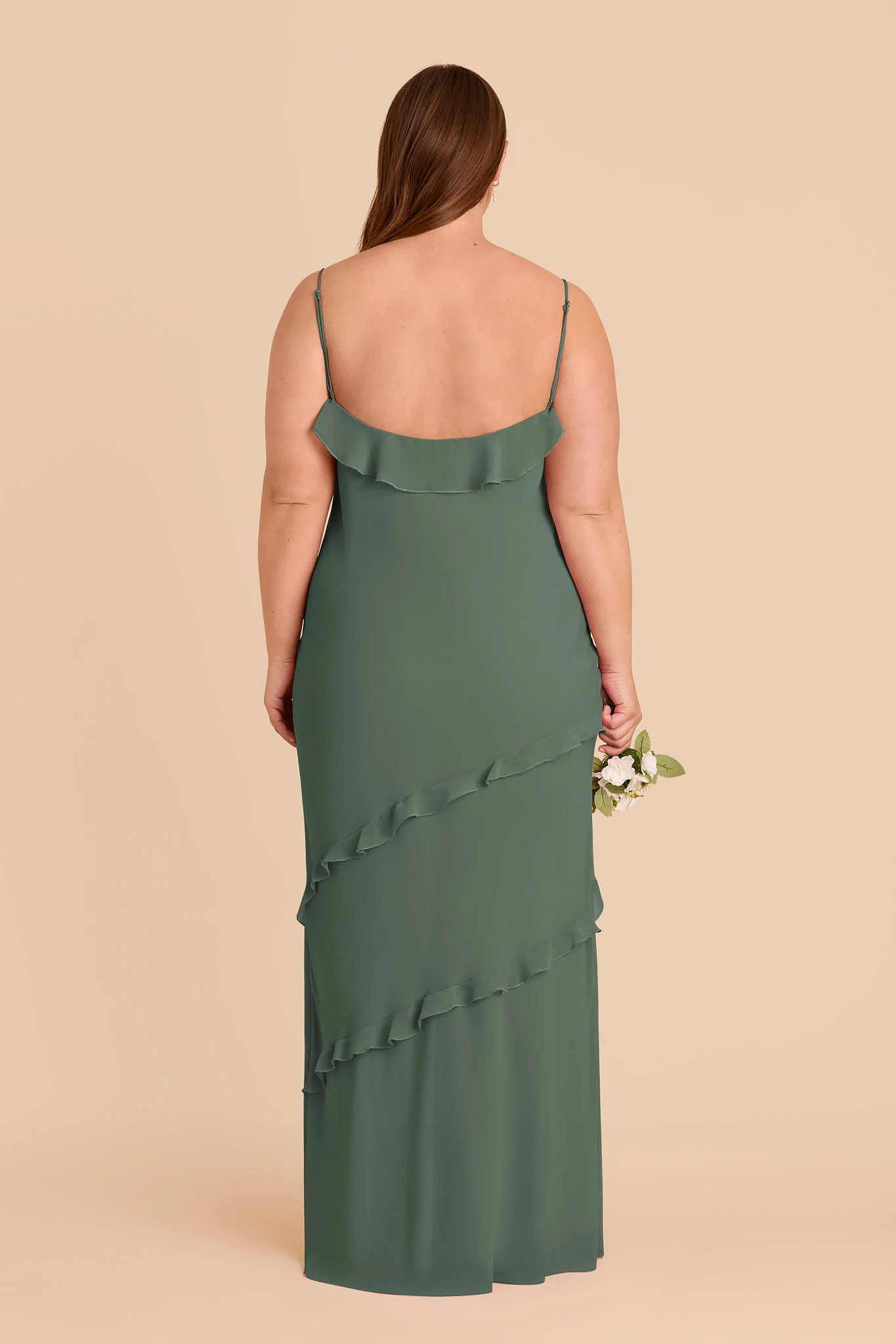 Valentina Chiffon Dress - Eucalyptus - Image 7