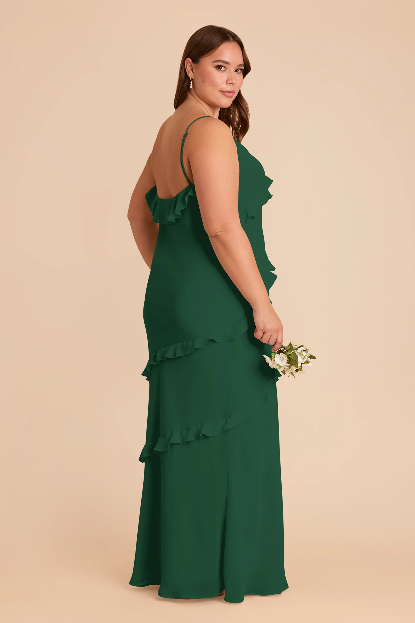 Valentina Chiffon Dress - Forest Green - Image 7
