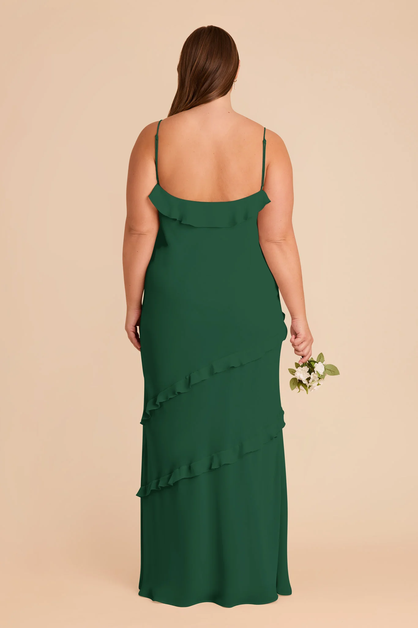 Valentina Chiffon Dress - Forest Green - Image 8