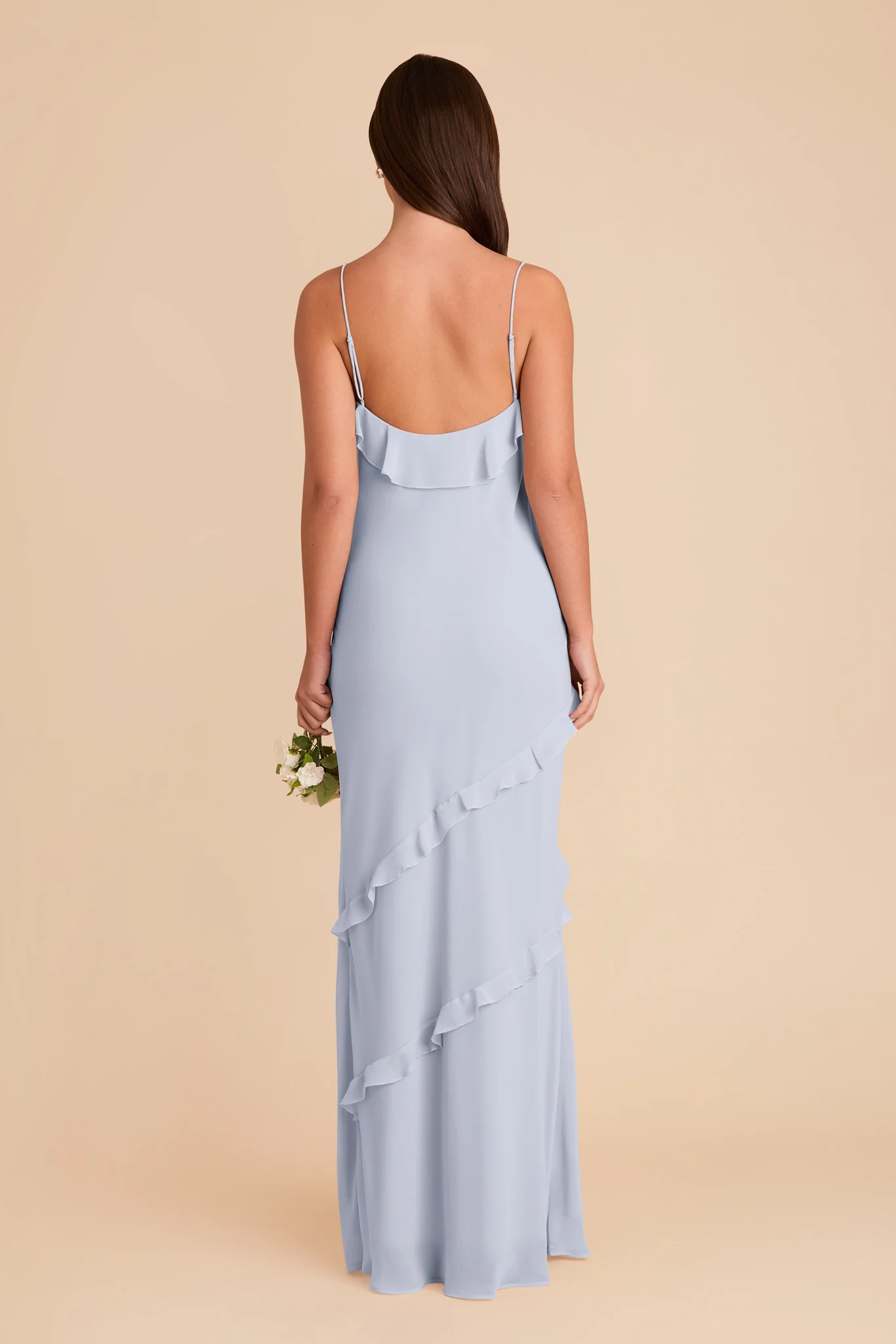 Valentina Chiffon Dress - Ice Blue - Image 5