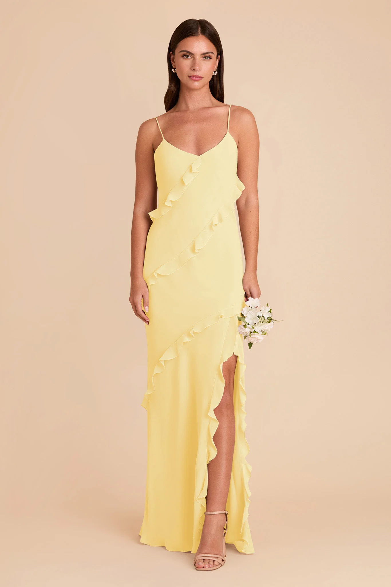 Valentina Chiffon Dress - Lemon Sorbet