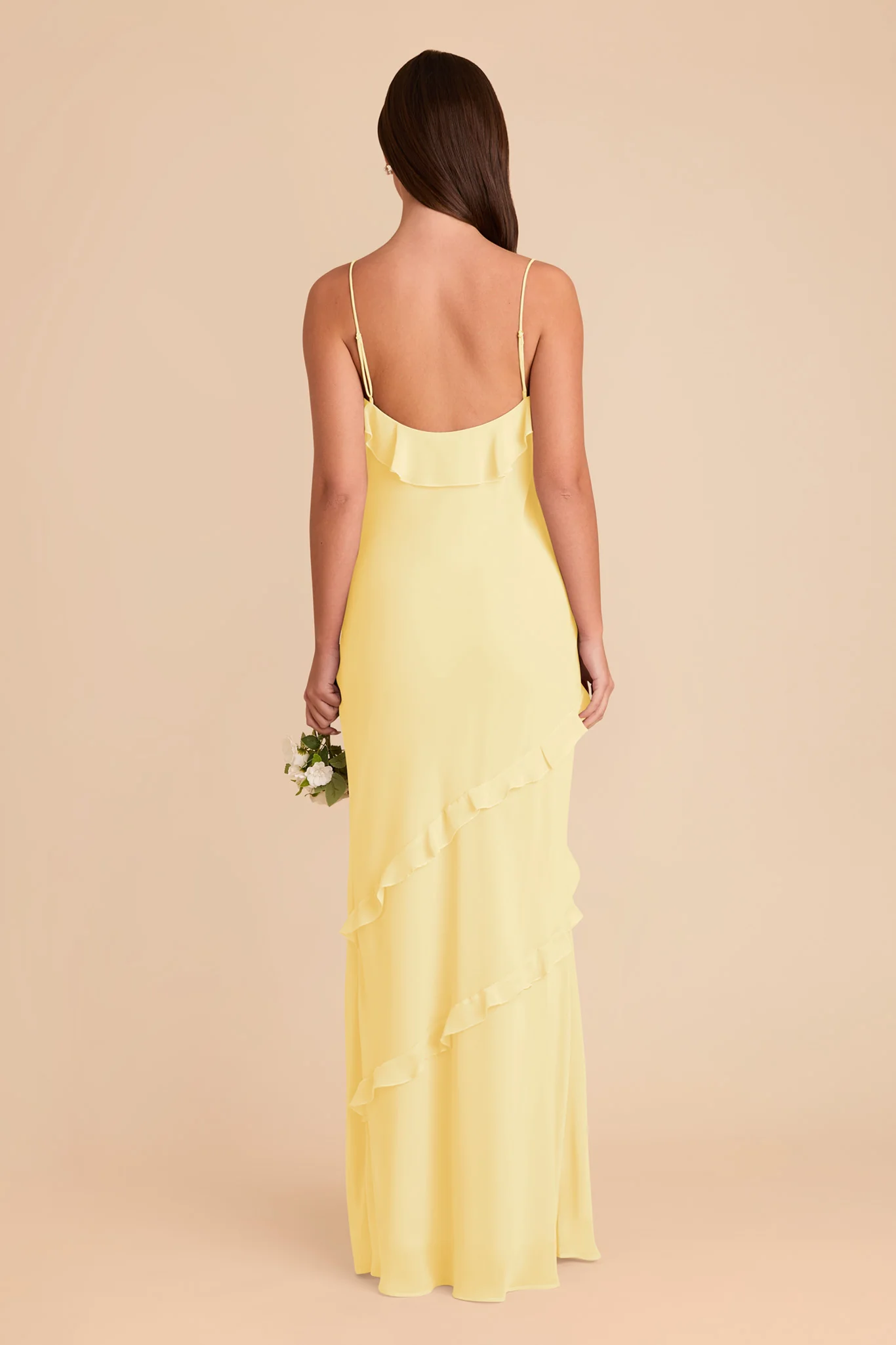 Valentina Chiffon Dress - Lemon Sorbet - Image 5