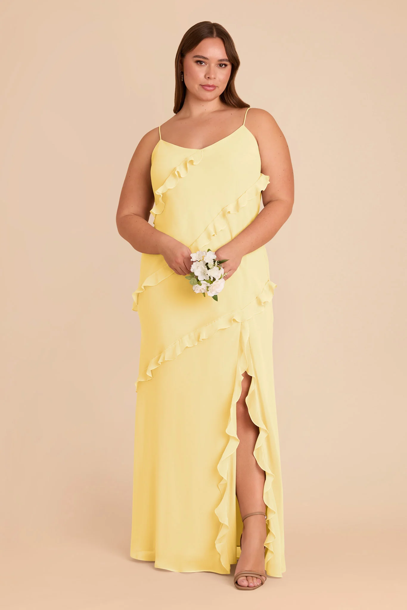 Valentina Chiffon Dress - Lemon Sorbet - Image 6