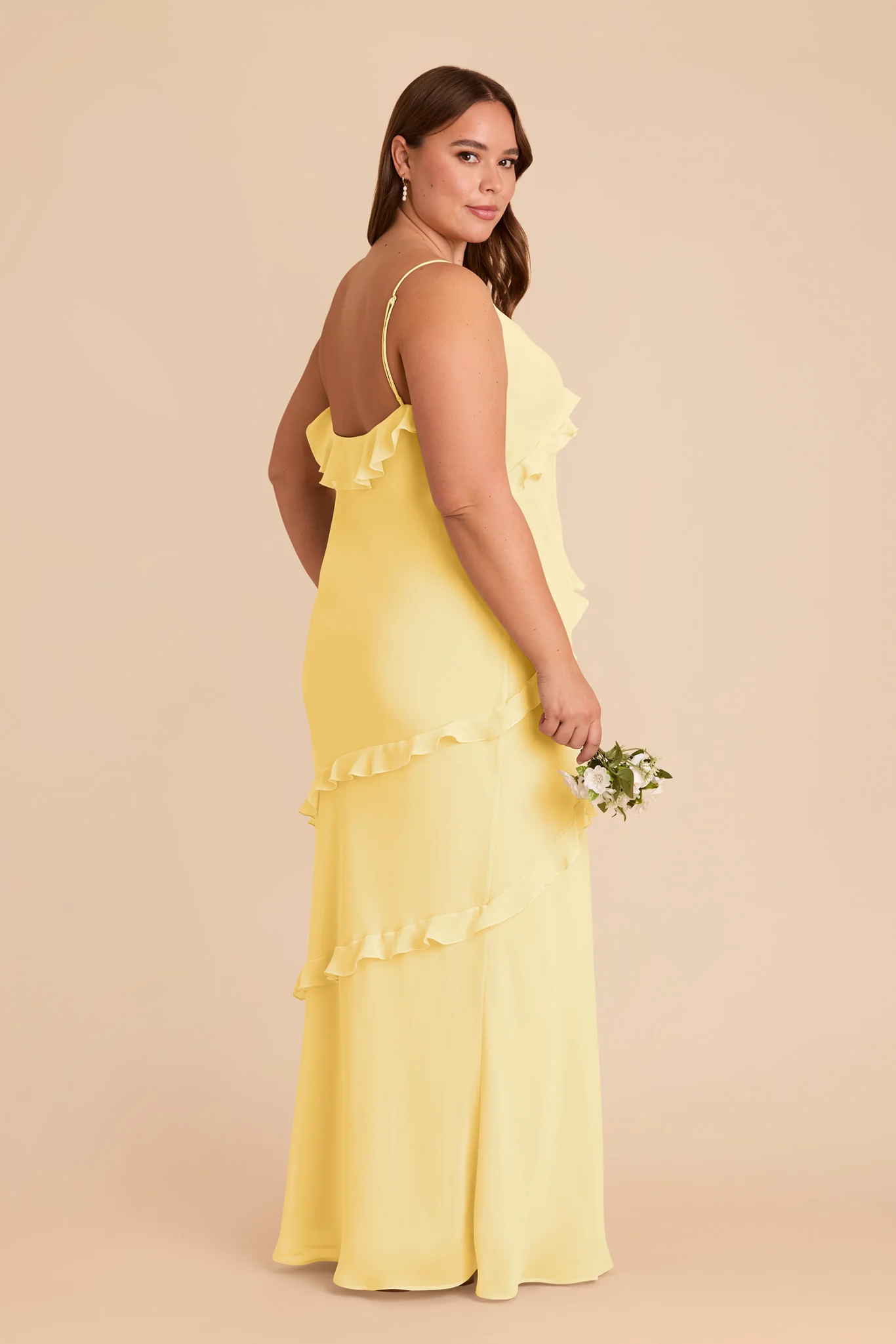 Valentina Chiffon Dress - Lemon Sorbet - Image 7