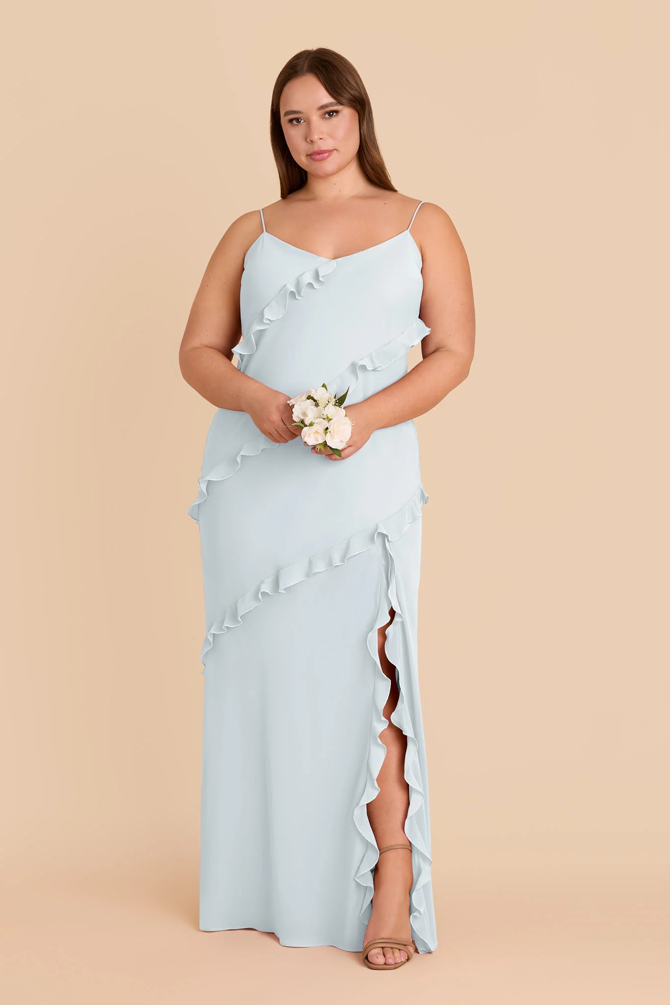 Valentina Chiffon Dress - Mist Blue - Image 2