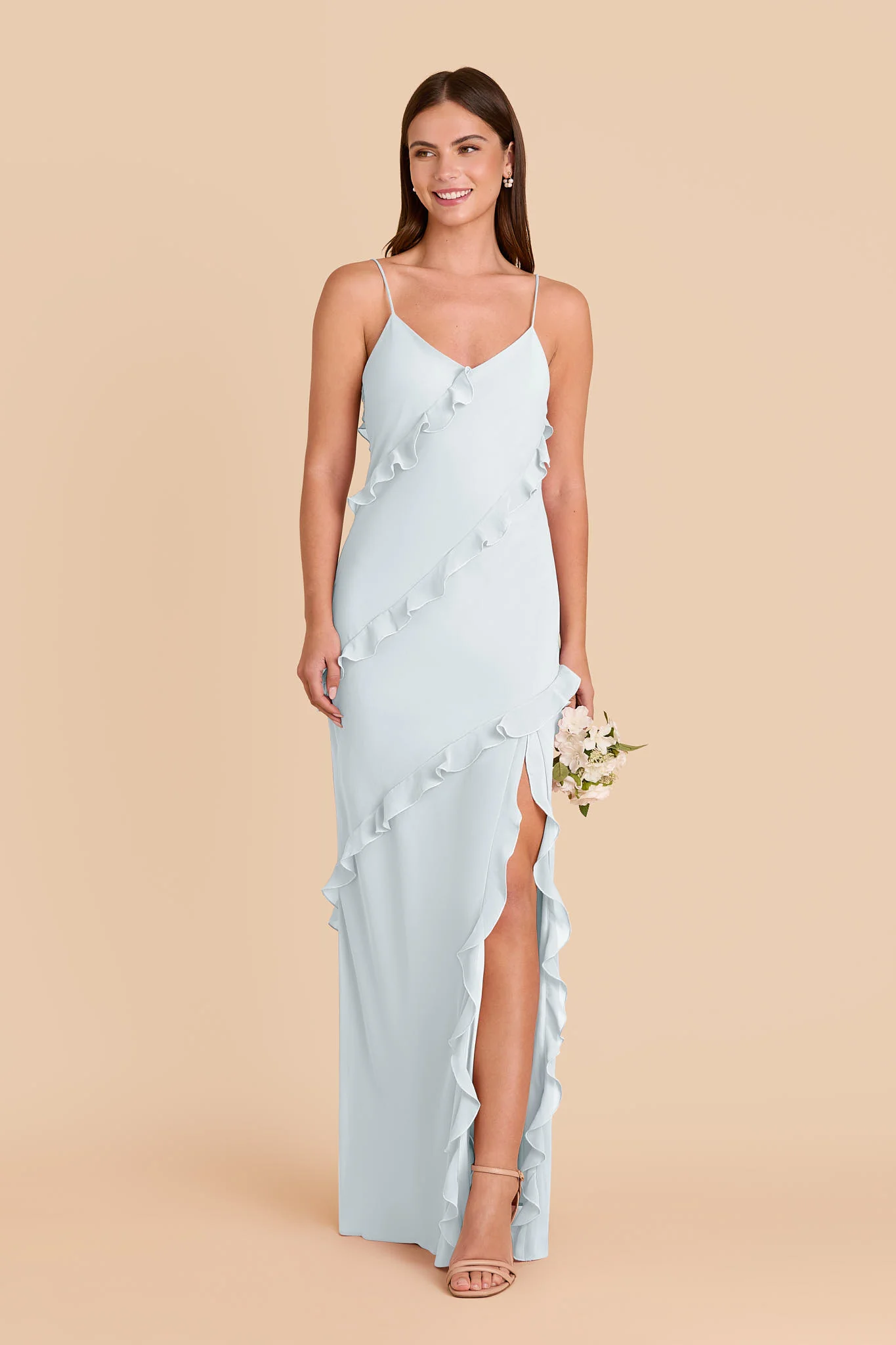 Valentina Chiffon Dress - Mist Blue - Image 3