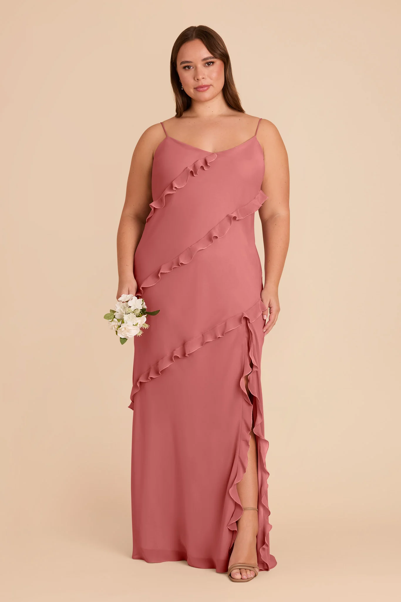 Valentina Chiffon Dress - Mulberry - Image 2