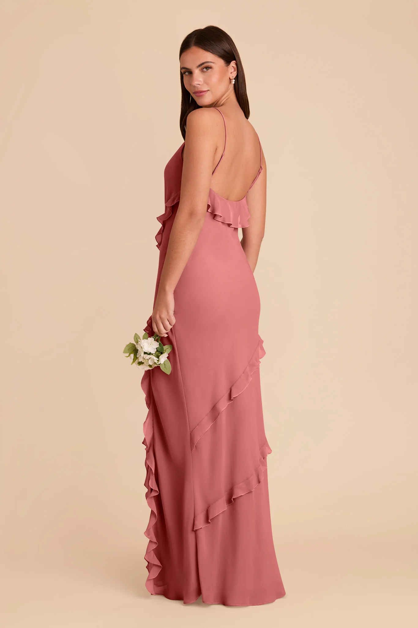 Valentina Chiffon Dress - Mulberry - Image 4