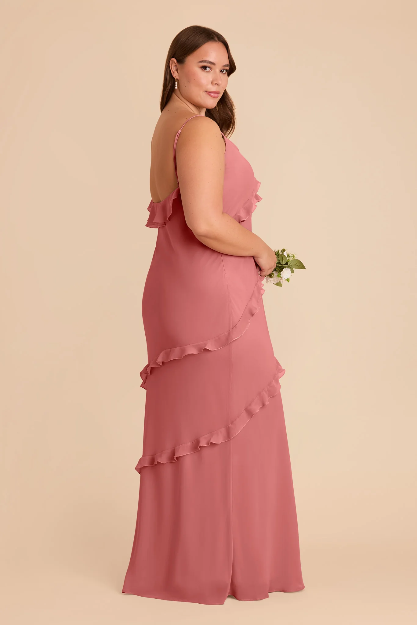 Valentina Chiffon Dress - Mulberry - Image 7