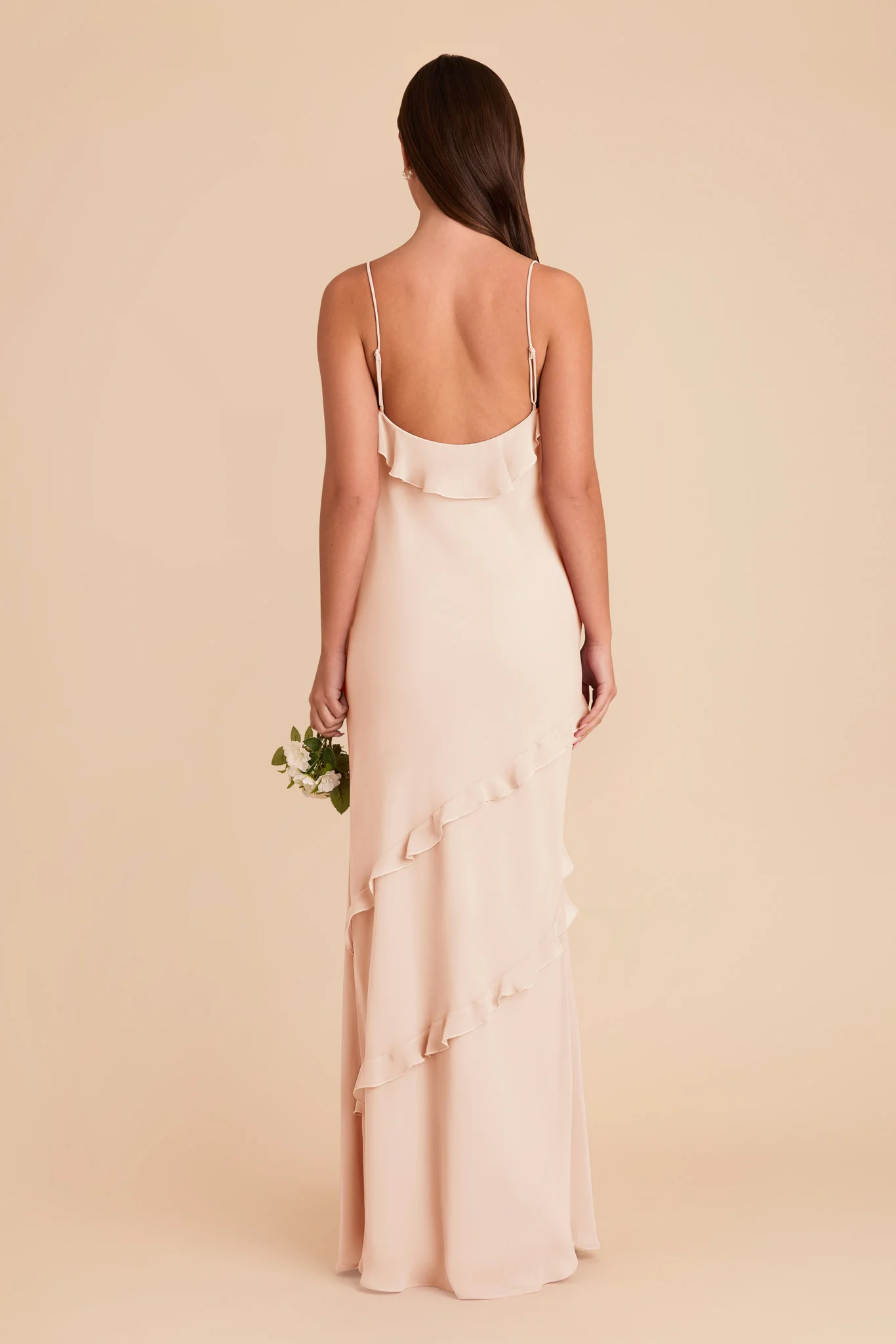 Valentina Chiffon Dress - Pale Blush - Image 5